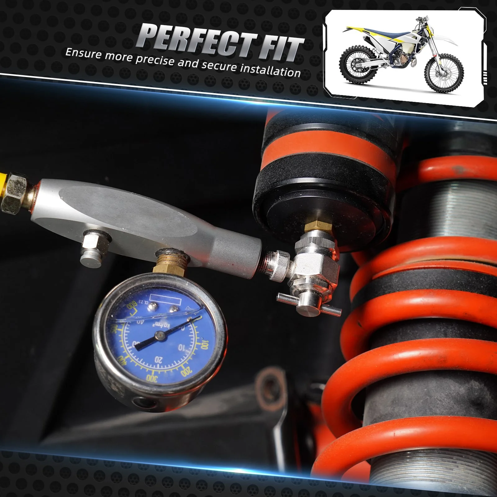 1/8" NPT Nitrogen Filling Tool Valve ATV UTV Motorcycle with Schrader Valve For Yamaha Raptor 700R Can Am X3 - Image 2