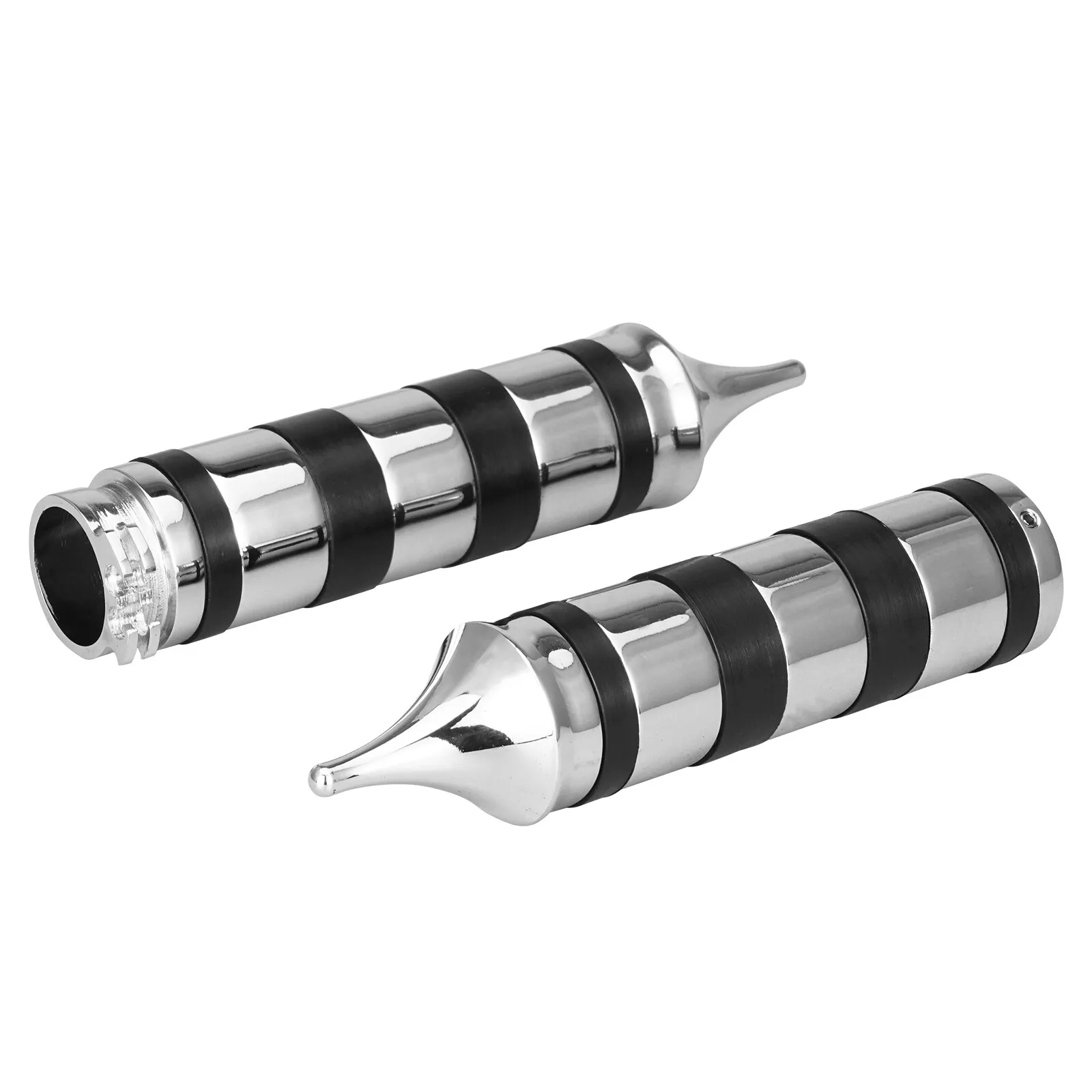 1'' Pair Motorcycle Hand Grips Cable Throttle Handle for Harley Honda Cruiser - Image 5
