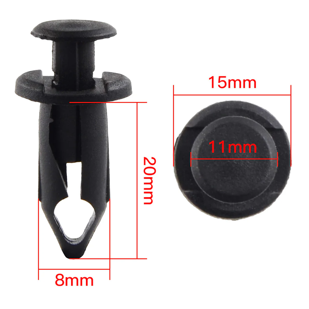 100x ATV UTV Fender Clip Body Rivets For Honda TRX 450 400EX Polaris Sportsman Ranger RZR - Image 3