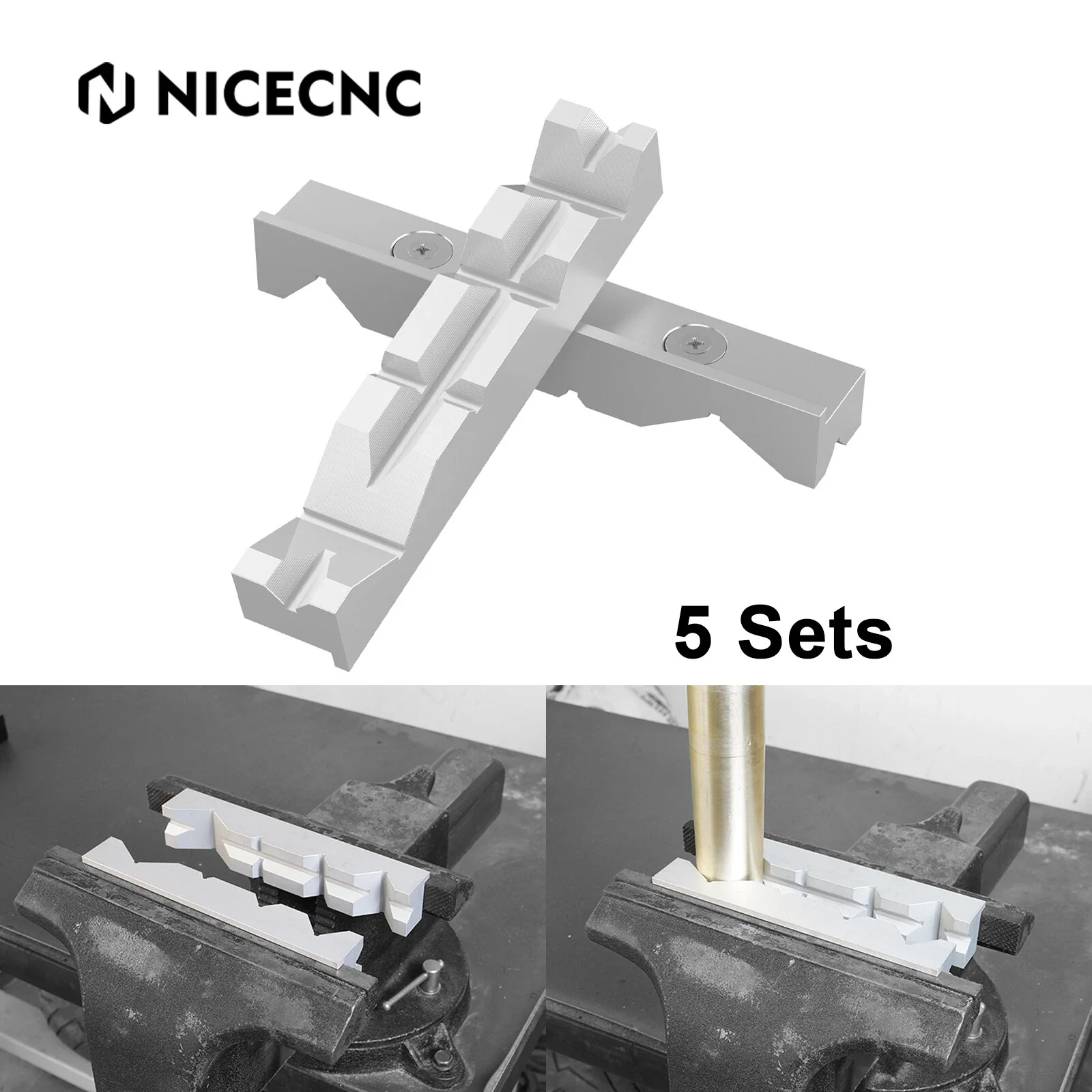 10PCS 8" Aluminum "V" Shape Vise Soft Jaws For Kurt Te-co Toolex Magnum Chick Vise - Image 3