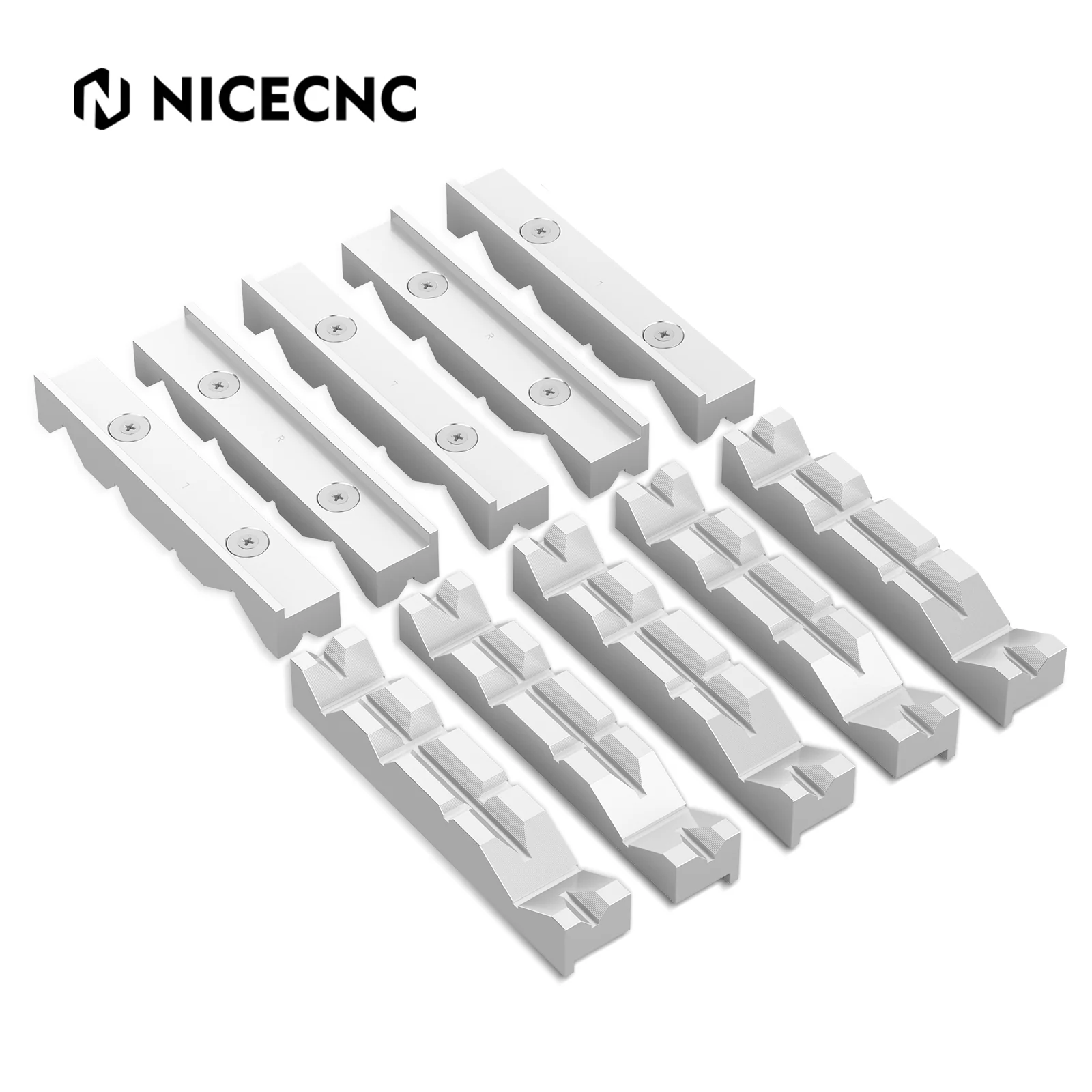 10PCS 8" Aluminum "V" Shape Vise Soft Jaws For Kurt Te-co Toolex Magnum Chick Vise - Image 4