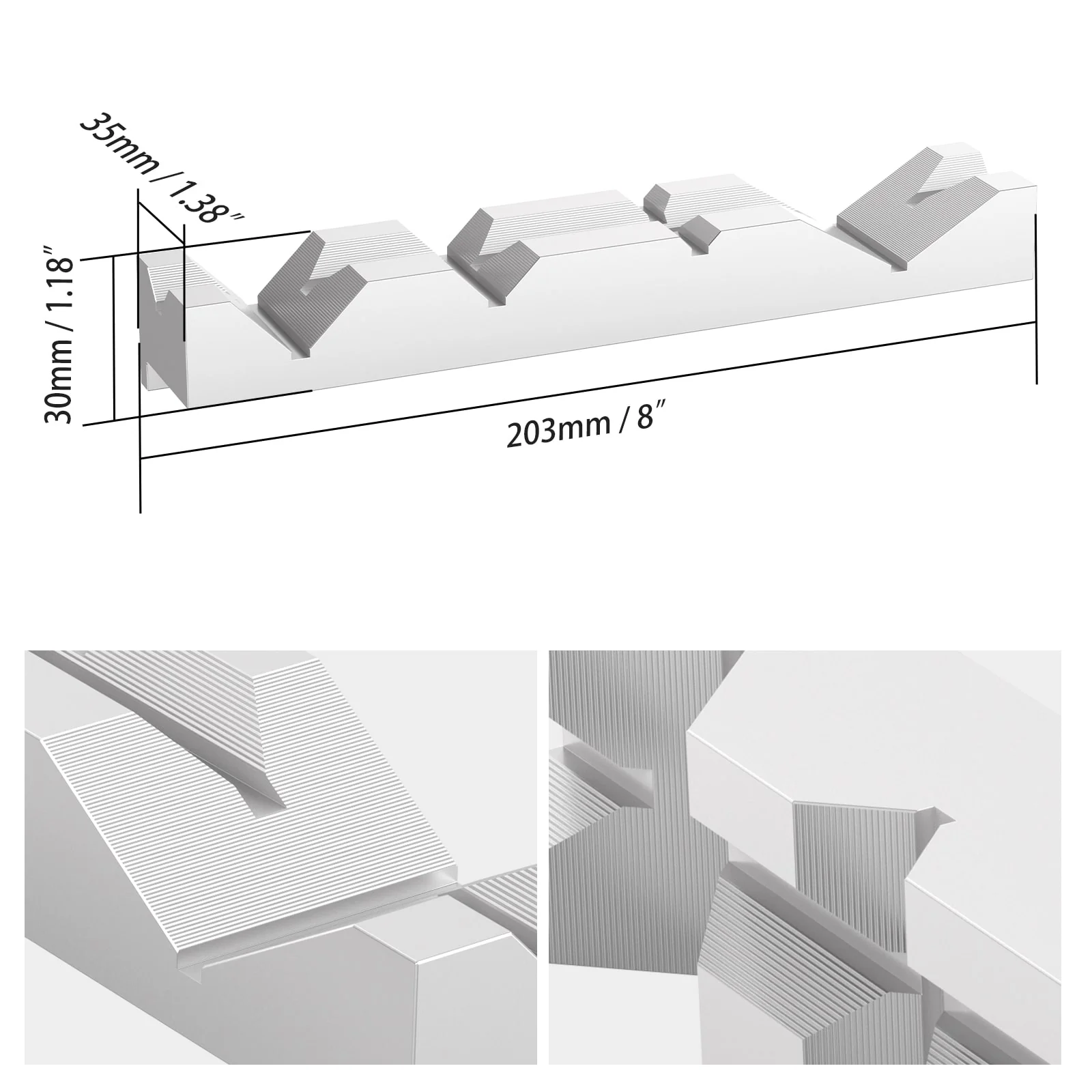 10PCS 8" Aluminum "V" Shape Vise Soft Jaws For Kurt Te-co Toolex Magnum Chick Vise - Image 5