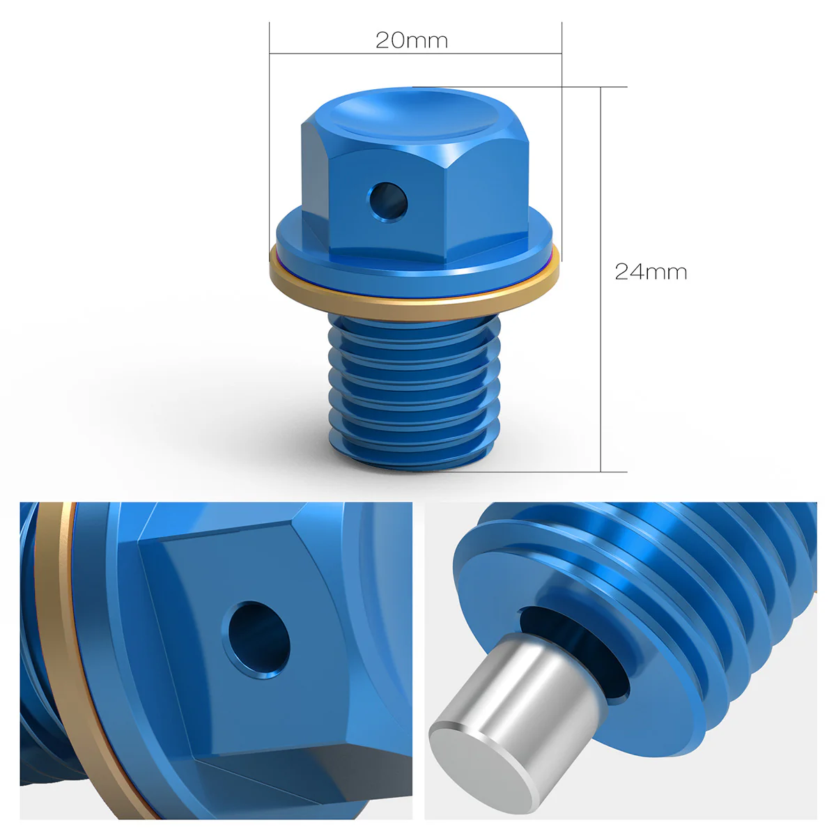 12mm P1.5 Magnetic Oil Drain Plug Bolt Dirt/Street Bike - Image 13