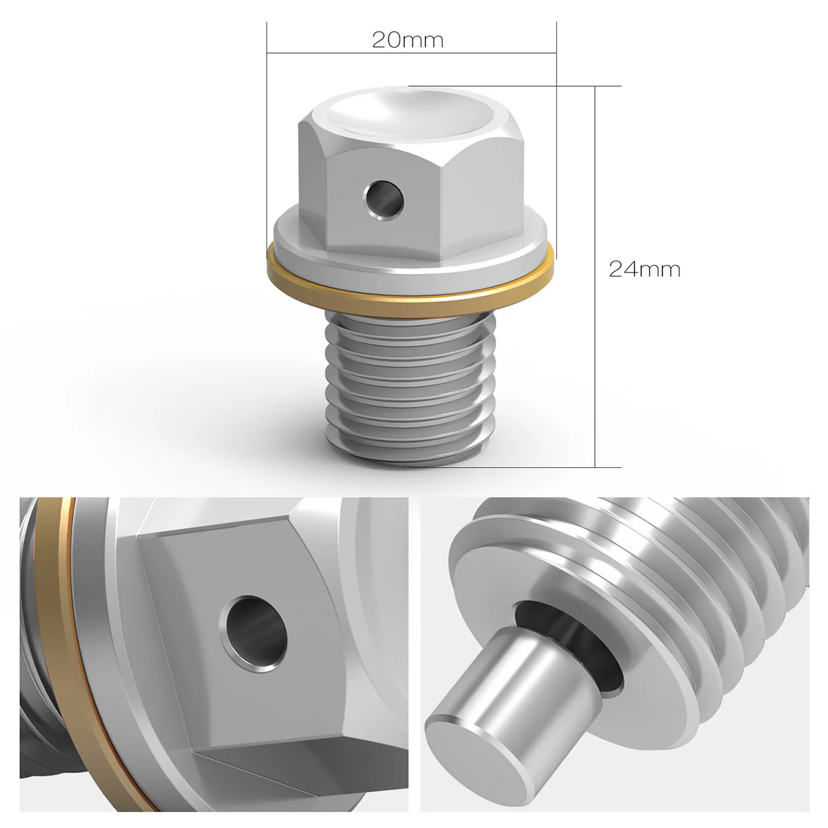 12mm P1.5 Magnetic Oil Drain Plug Bolt Dirt/Street Bike - Image 29