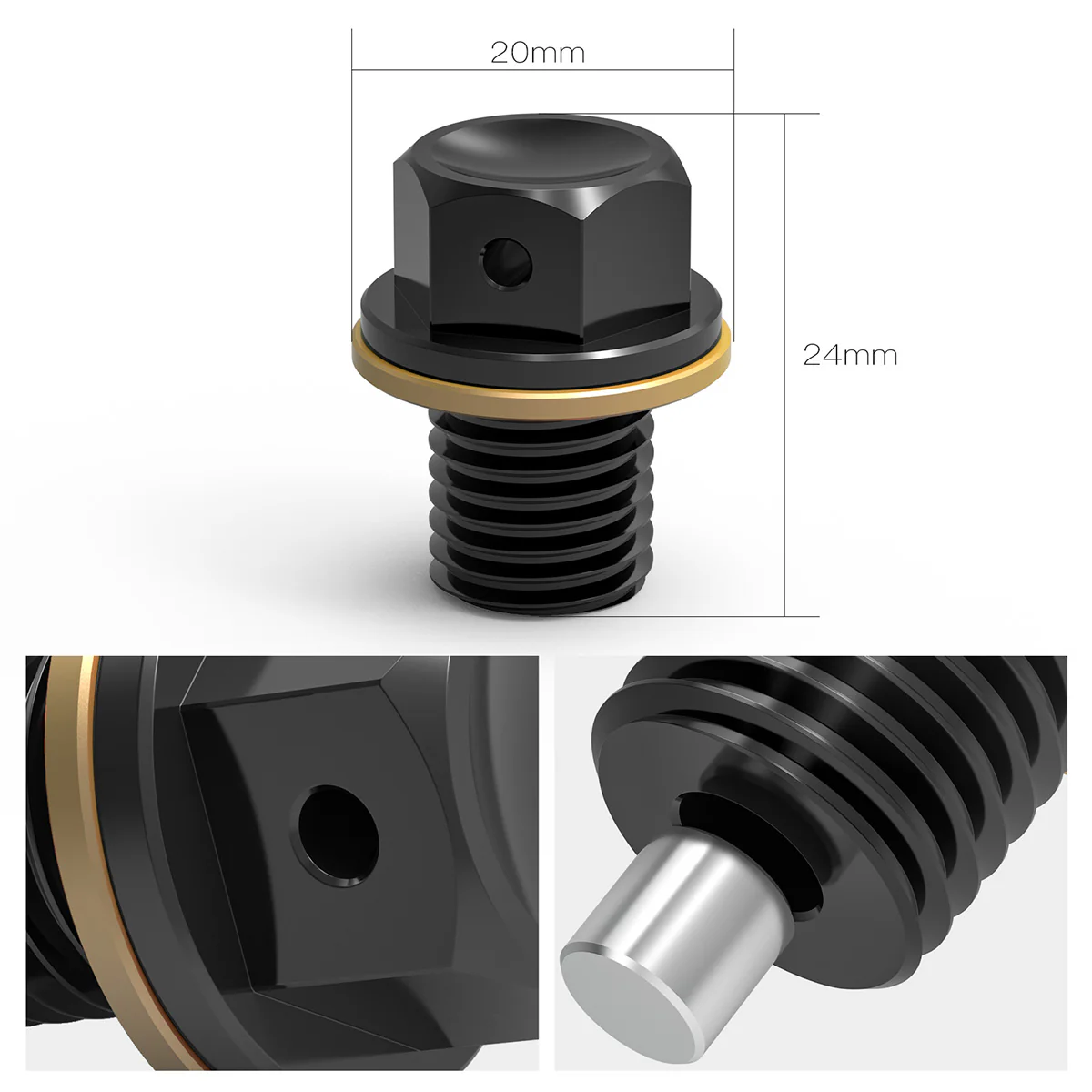 12mm P1.5 Magnetic Oil Drain Plug Bolt Dirt/Street Bike - Image 9