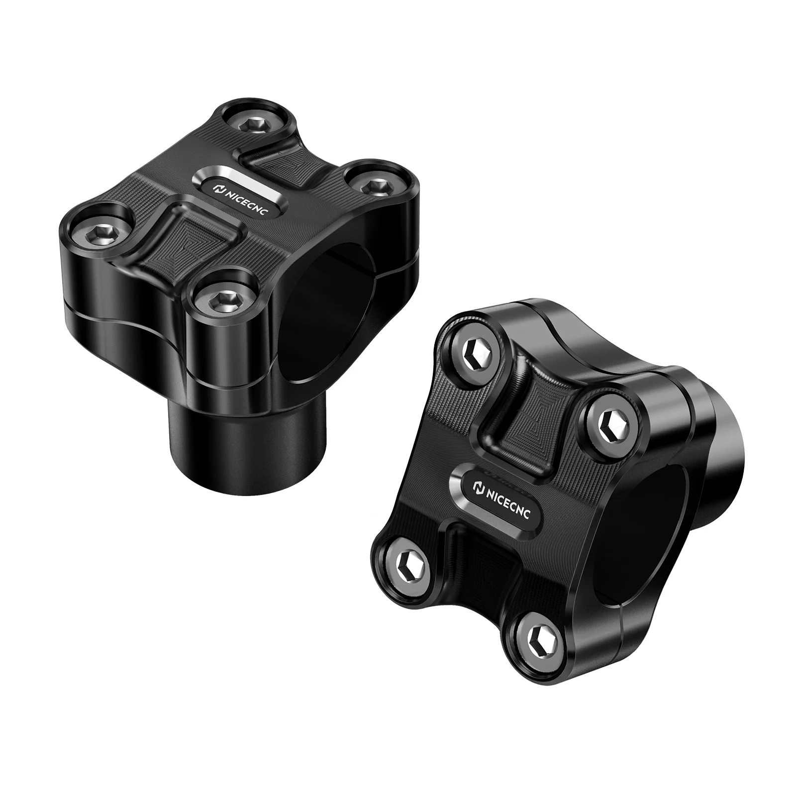 2" Handlebar Risers For Harley Dyna Low Rider Street Bob Super Glide 1.25" Bar - Image 16