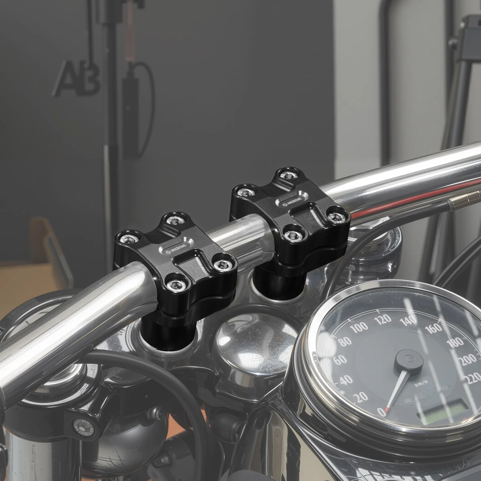 2" Handlebar Risers For Harley Dyna Low Rider Street Bob Super Glide 1.25" Bar - Image 3