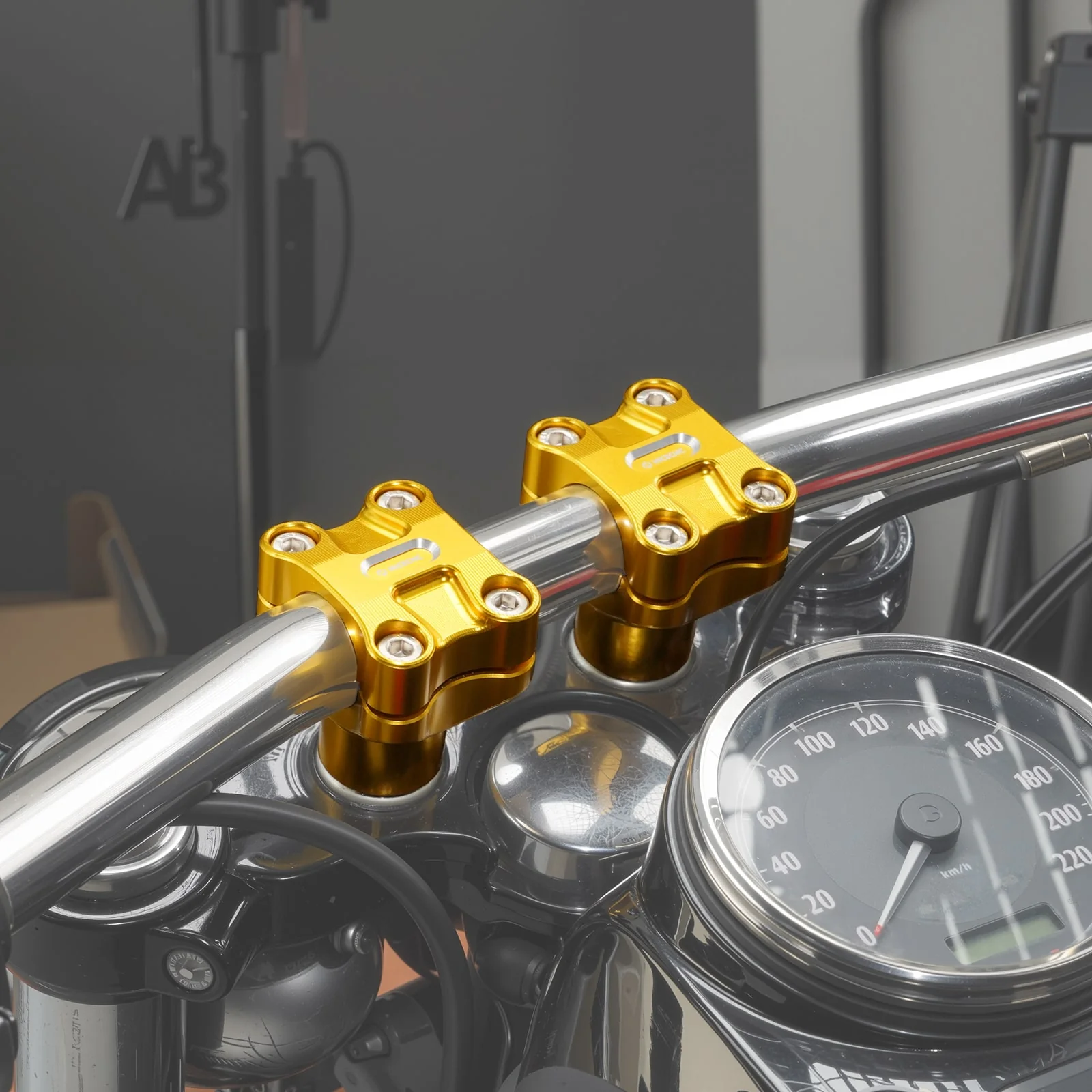 2" Handlebar Risers For Harley Dyna Low Rider Street Bob Super Glide 1.25" Bar - Image 4