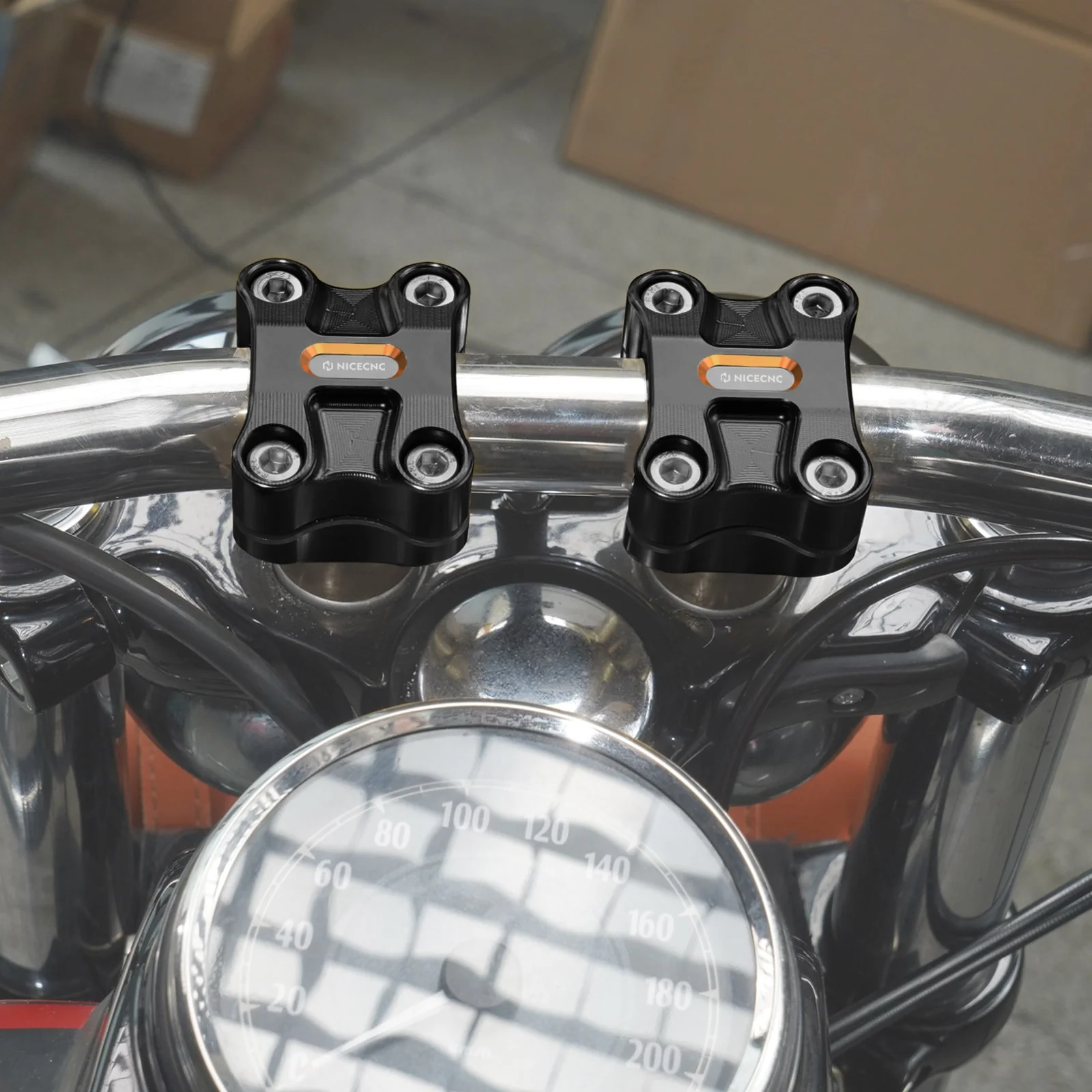2" Handlebar Risers For Harley Dyna Low Rider Street Bob Super Glide 1.25" Bar - Image 7