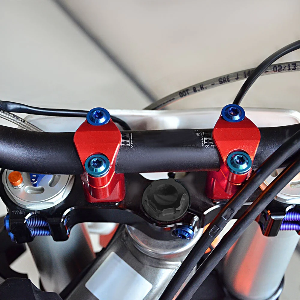 28mm Handlebar Mounts Clamp Riser 52mm Height For KTM Husaberg Husqvarna BETA GasGas - Image 16