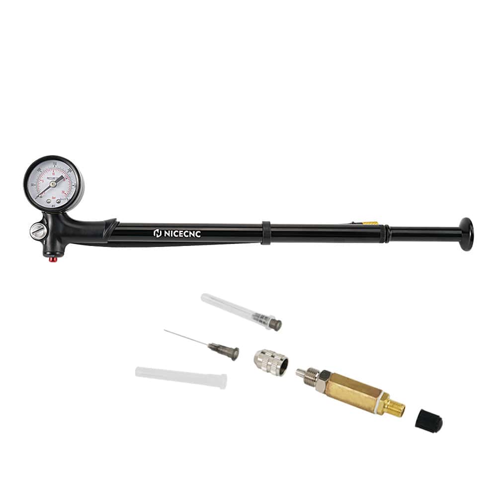 300 psi Air Shock Fork Pump with Rubber Handle Nitrogen Needle Fill Tools Kit - Image 4