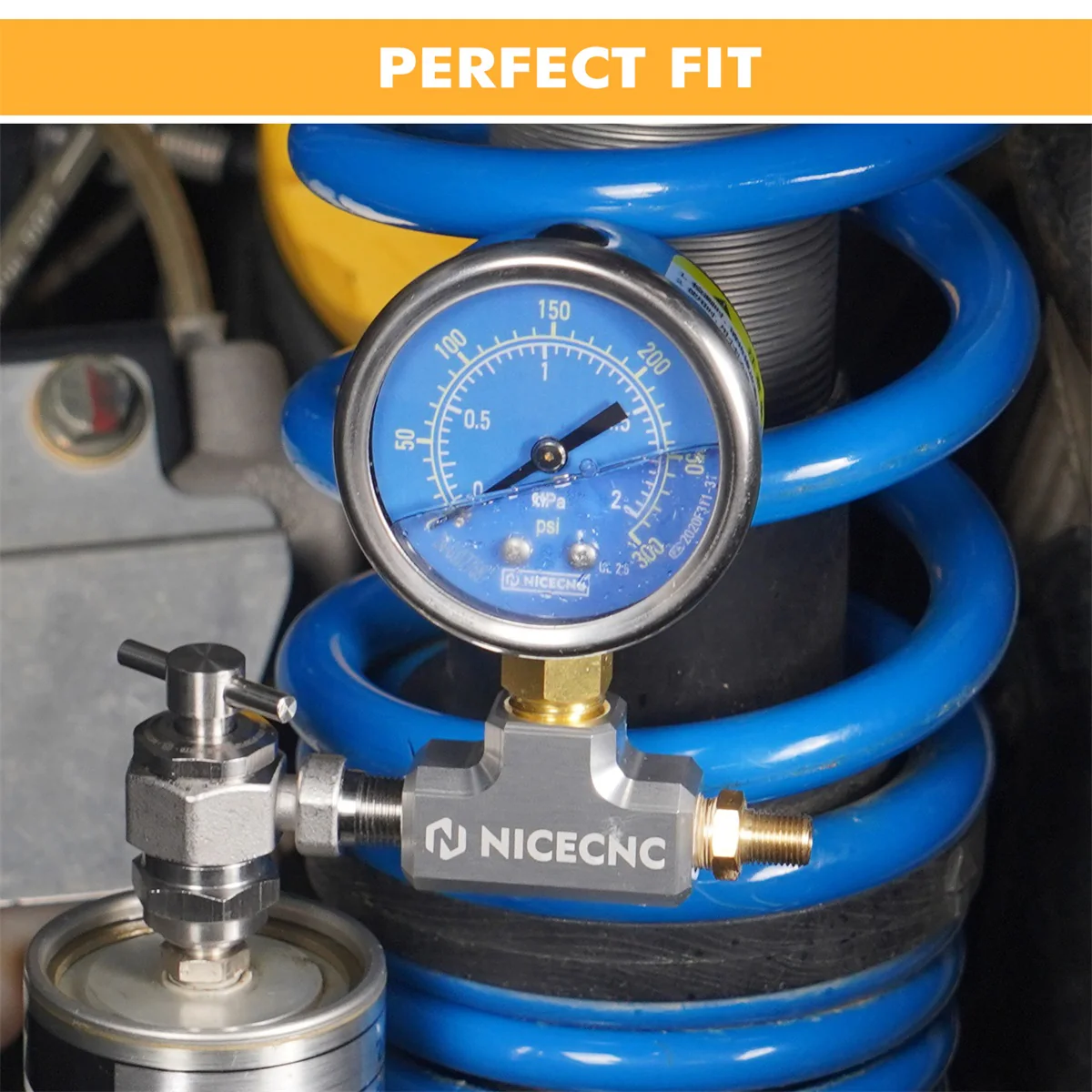 300PSI High Accuracy No Loss Nitrogen Filling Tool Kit For Schrader Valve Shock - Image 2