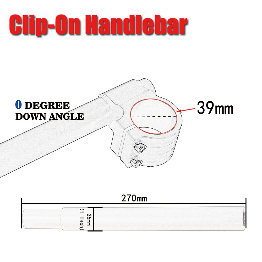 39mm Clip Ons Handlebar 1" Bar For Harley Davidson Sportster 883 1200 Dyna Fat Street Bob Low Rider Super Glide - Image 7