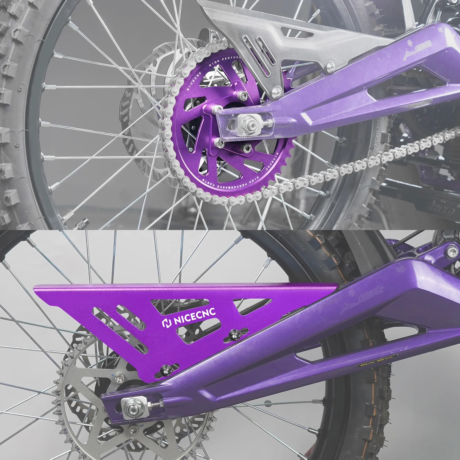 48T Rear Sprocket & Chain Guard For Surron Light Bee X / S Segway X160 X260 - Image 2