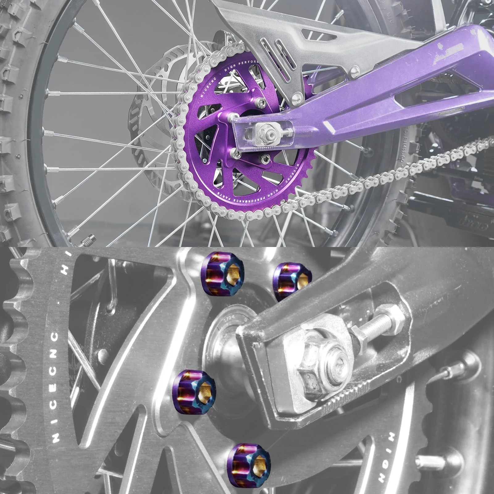 48T Rear Sprocket & Sprocket Bolts For Surron Light Bee X S Segway X160 X260 - Image 2