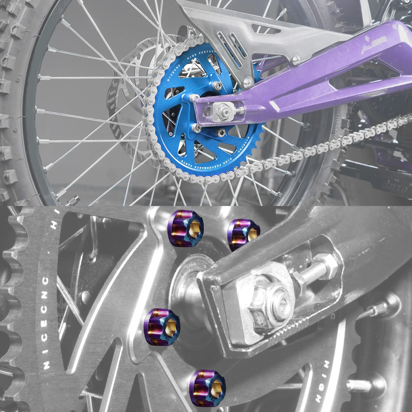 48T Rear Sprocket & Sprocket Bolts For Surron Light Bee X S Segway X160 X260 - Image 3