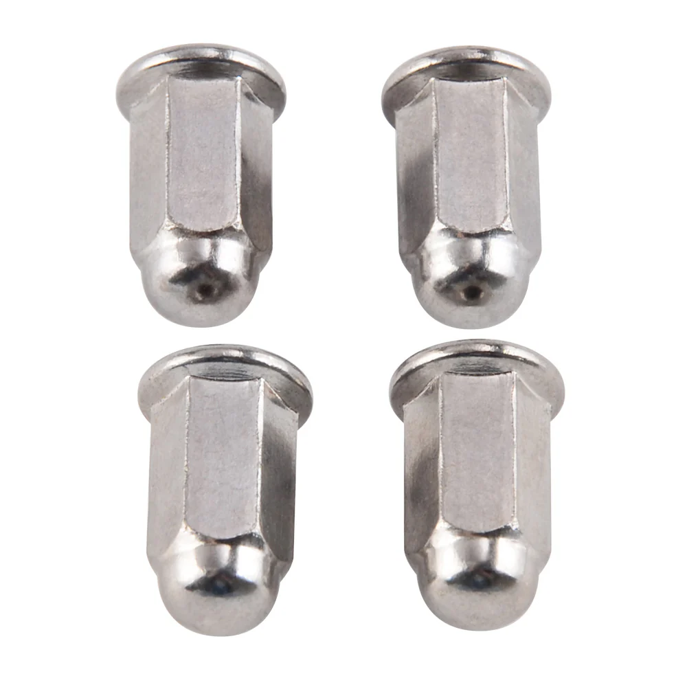 4PCS M6 Chromeplate Acorn Cap Hex Nut Safety Show For Honda Suzuki Kawasaki - Image 3