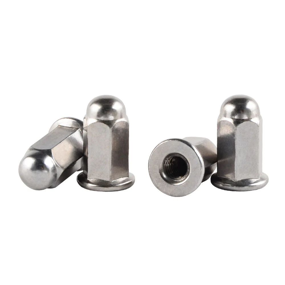 4PCS M6 Chromeplate Acorn Cap Hex Nut Safety Show For Honda Suzuki Kawasaki - Image 5