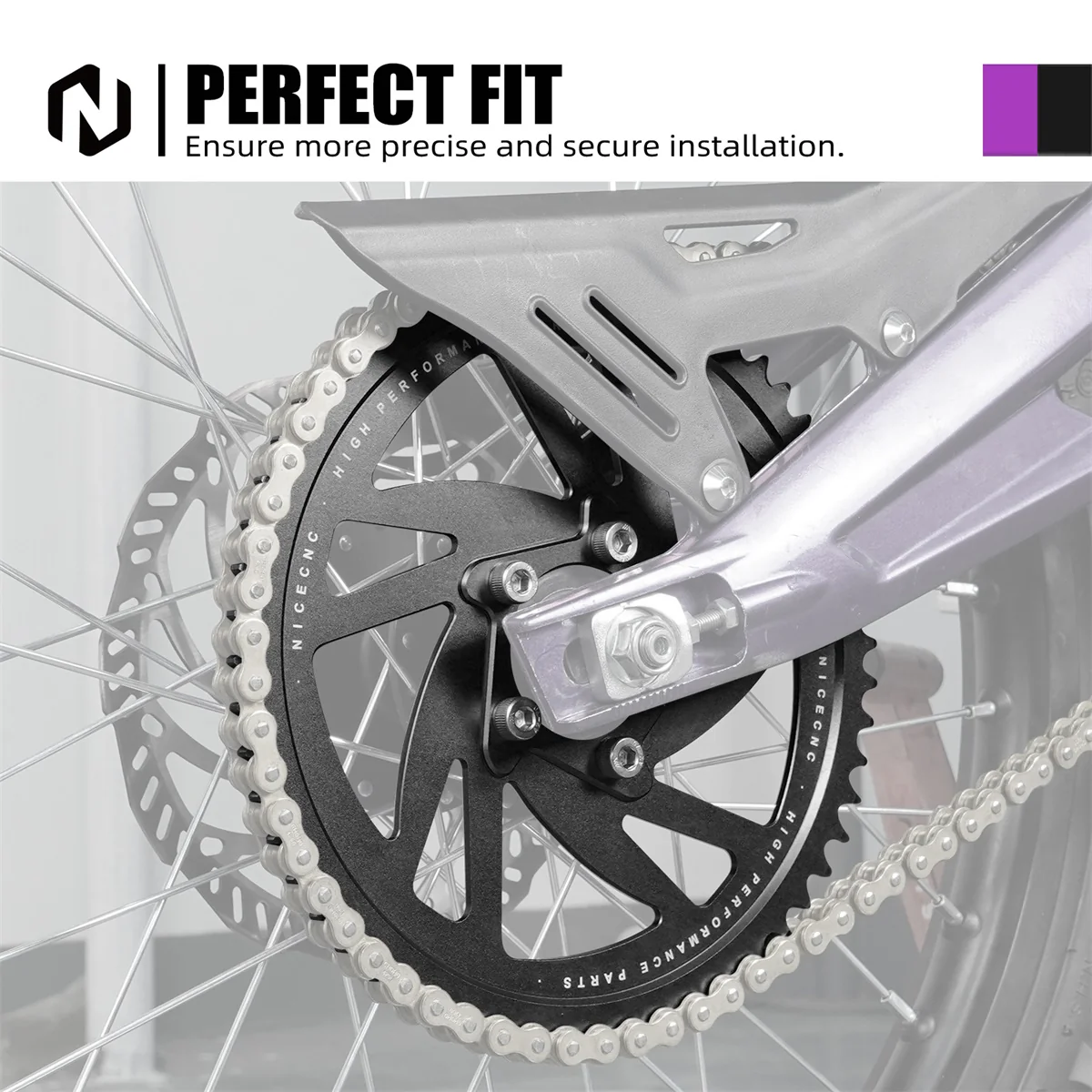 58T Rear Sprocket For Surron Light Bee X/ S/ L1E Segway X160 X260 - Image 4