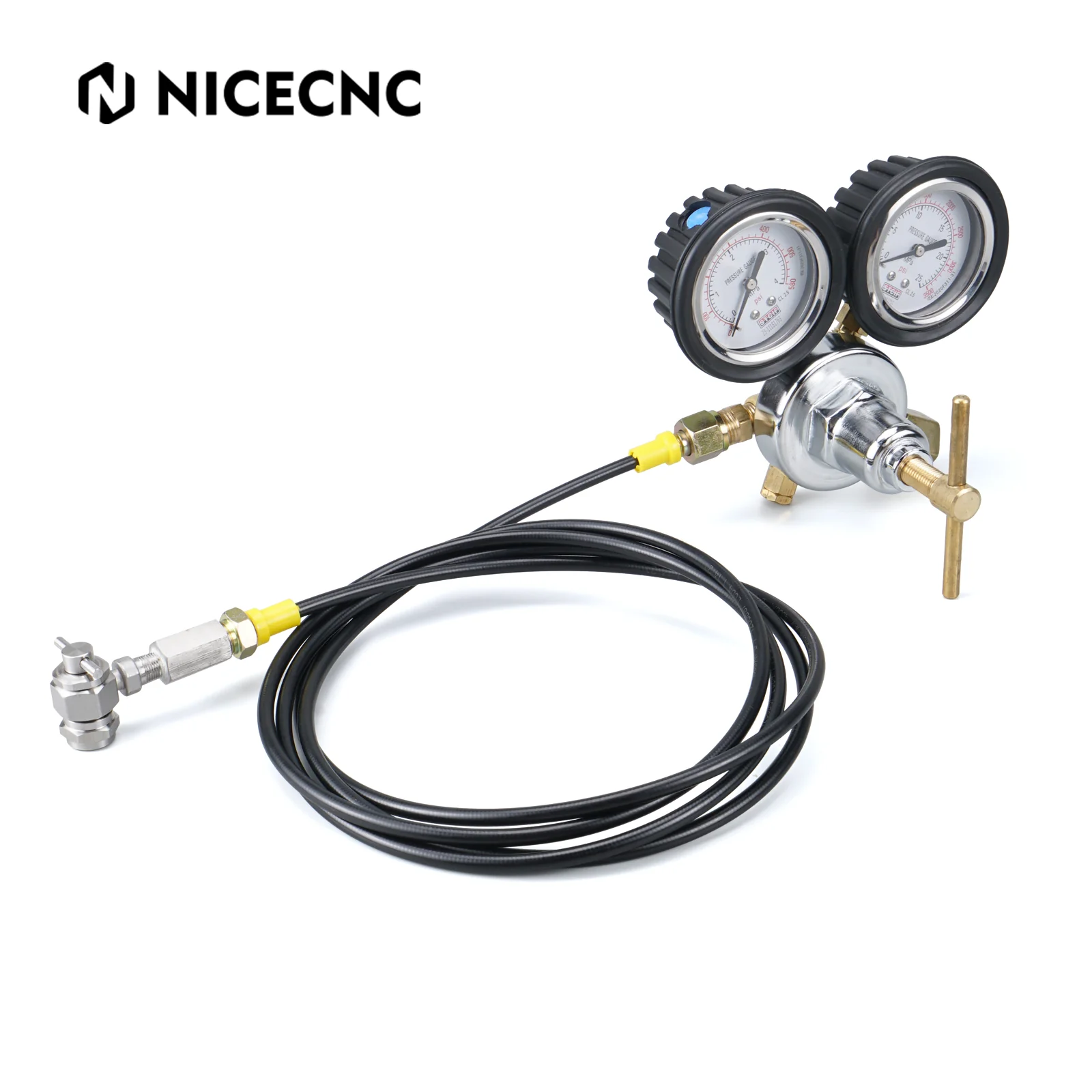 Universal Nitrogen Regulator Shock Fill Kit 8' Hose w/ CGA580 Connection - Image 11