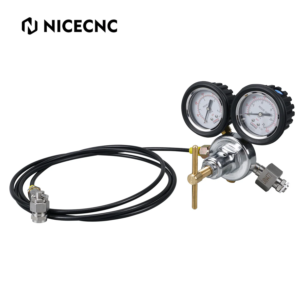 Universal Nitrogen Regulator Shock Fill Kit 8' Hose w/ CGA580 Connection - Image 12