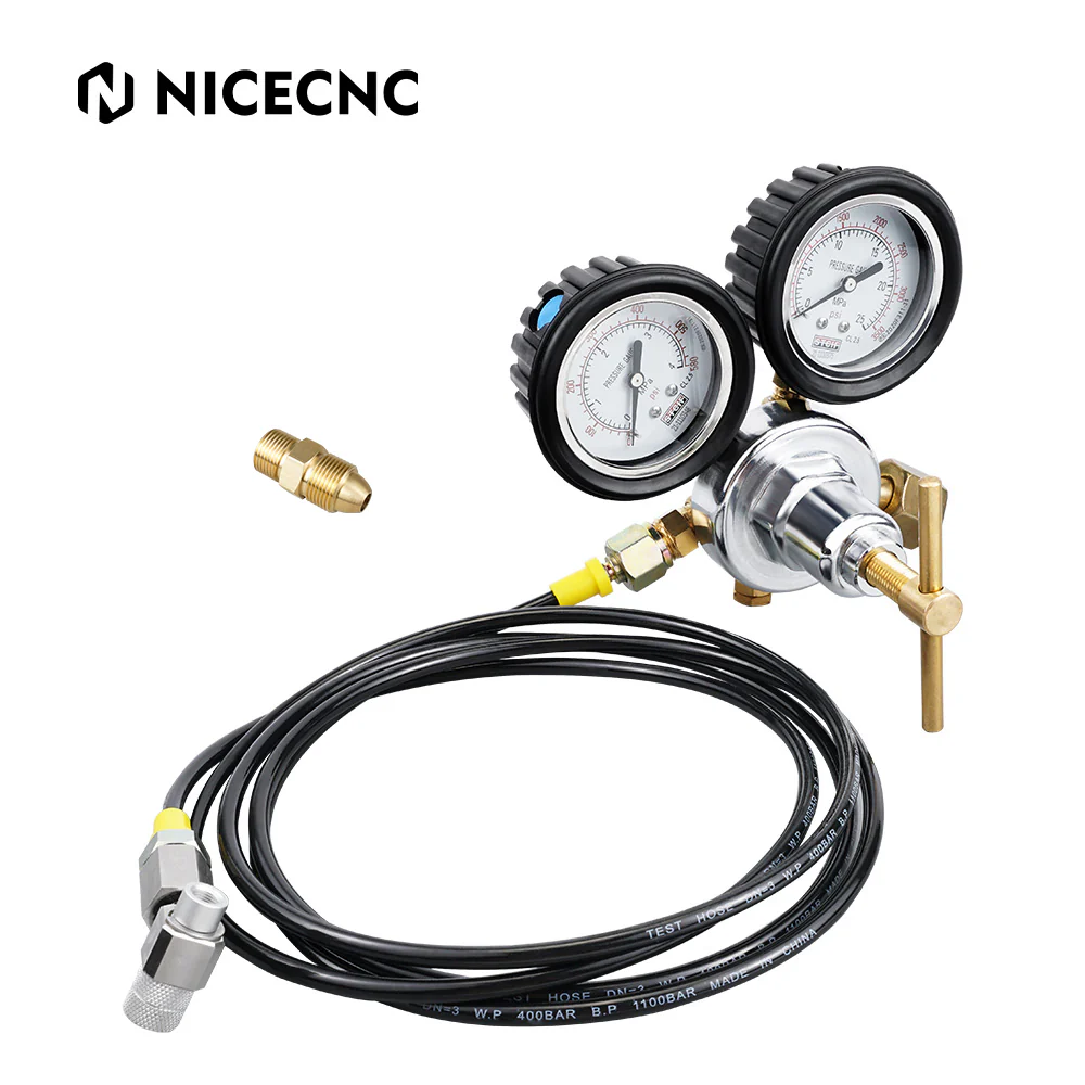 Universal Nitrogen Regulator Shock Fill Kit 8' Hose w/ CGA580 Connection - Image 9