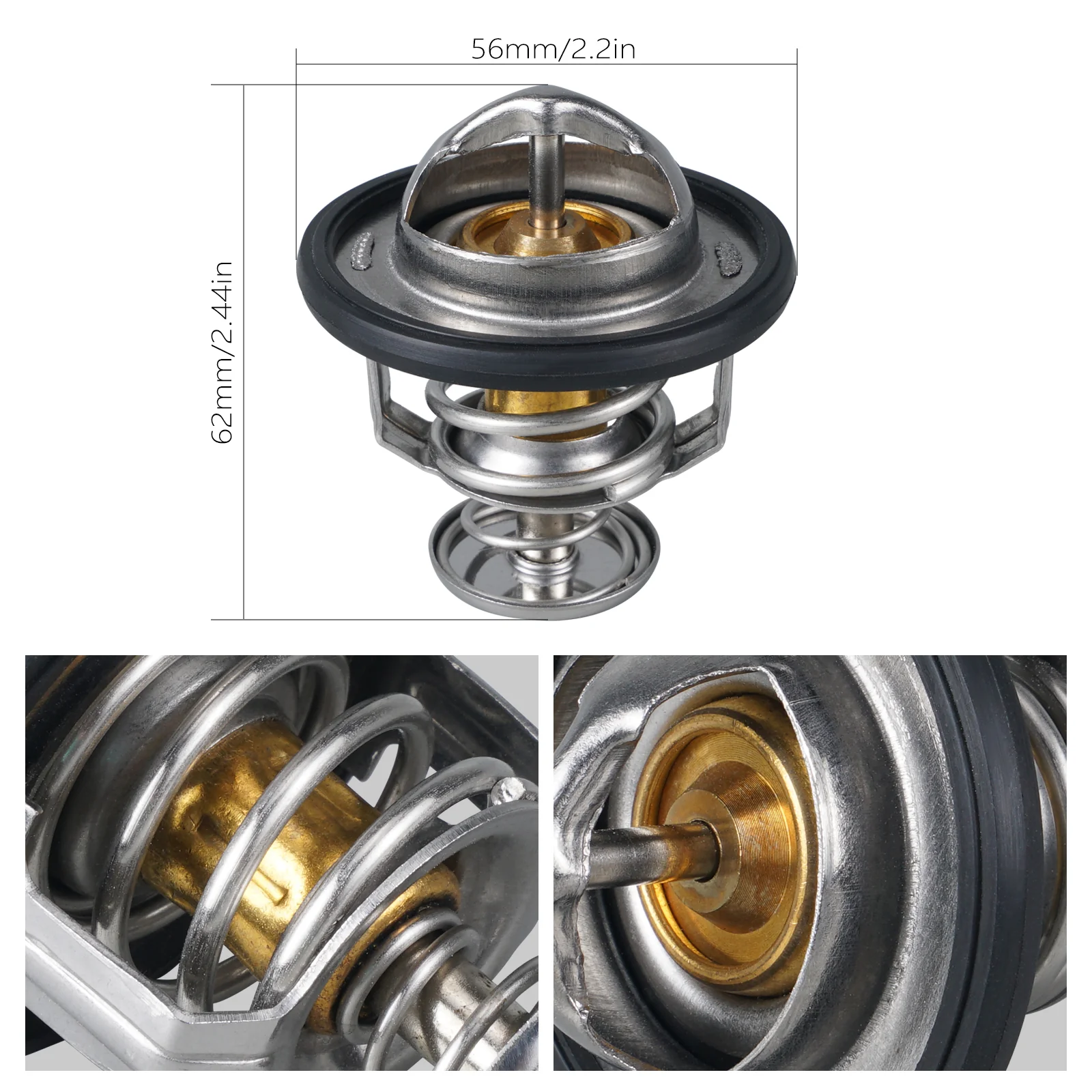 UTV 65℃ Thermostat #7052526 For Polaris RZR XP 1000 Turbo General 1000 - Image 4
