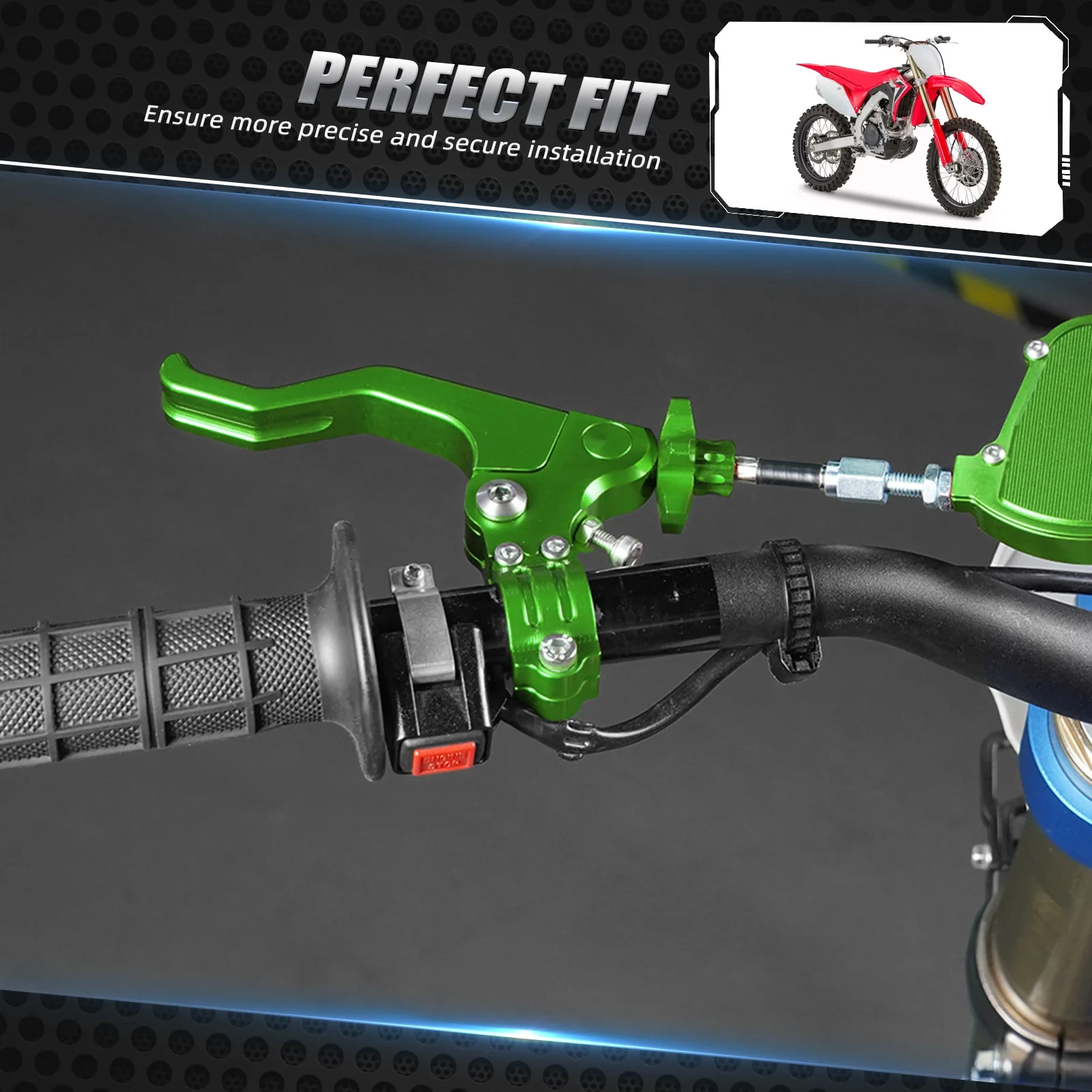7/8" Handlebar Motorcycle 22mm Short Stunt Clutch Perch Lever Cable Performance - Image 4