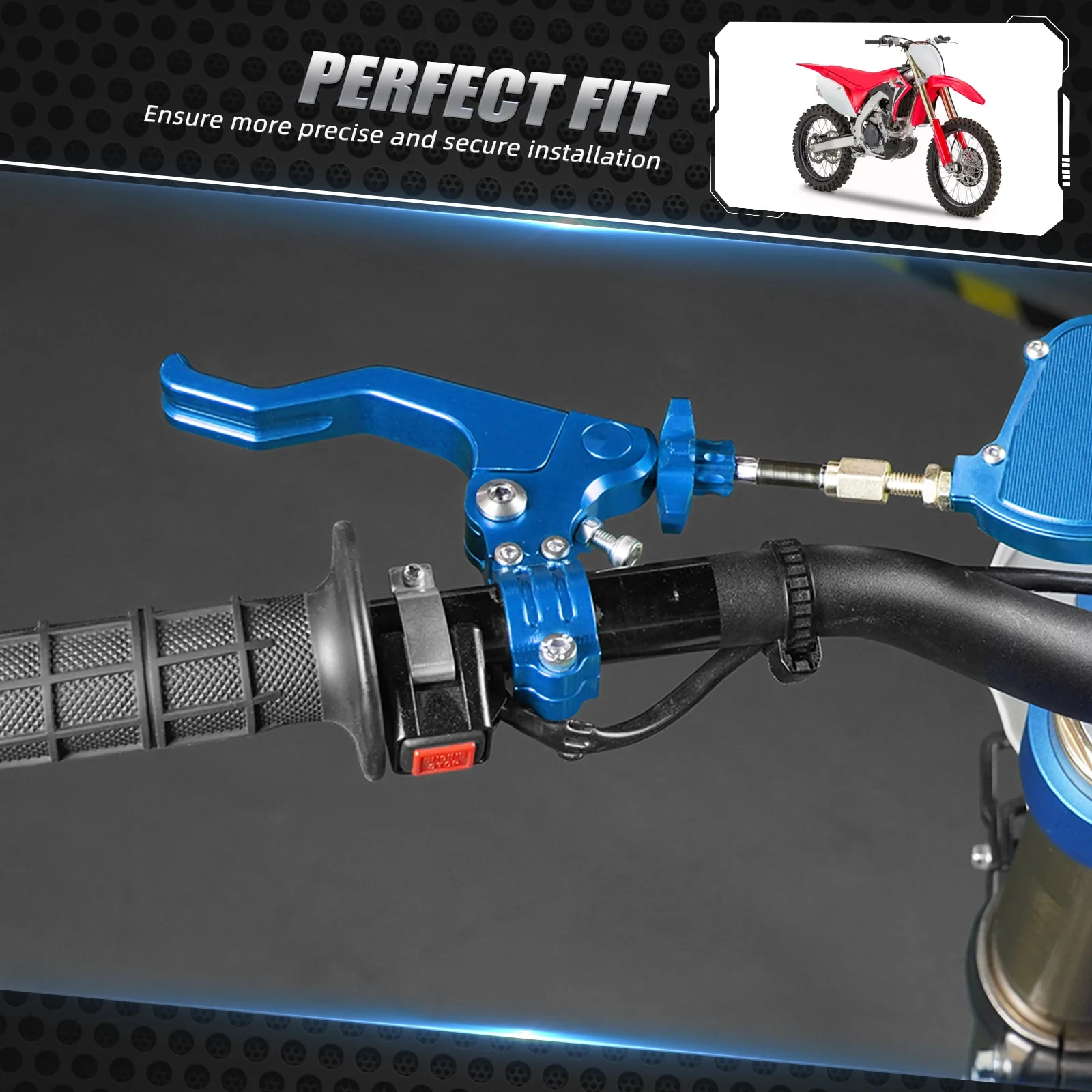 7/8" Handlebar Motorcycle 22mm Short Stunt Clutch Perch Lever Cable Performance - Image 5