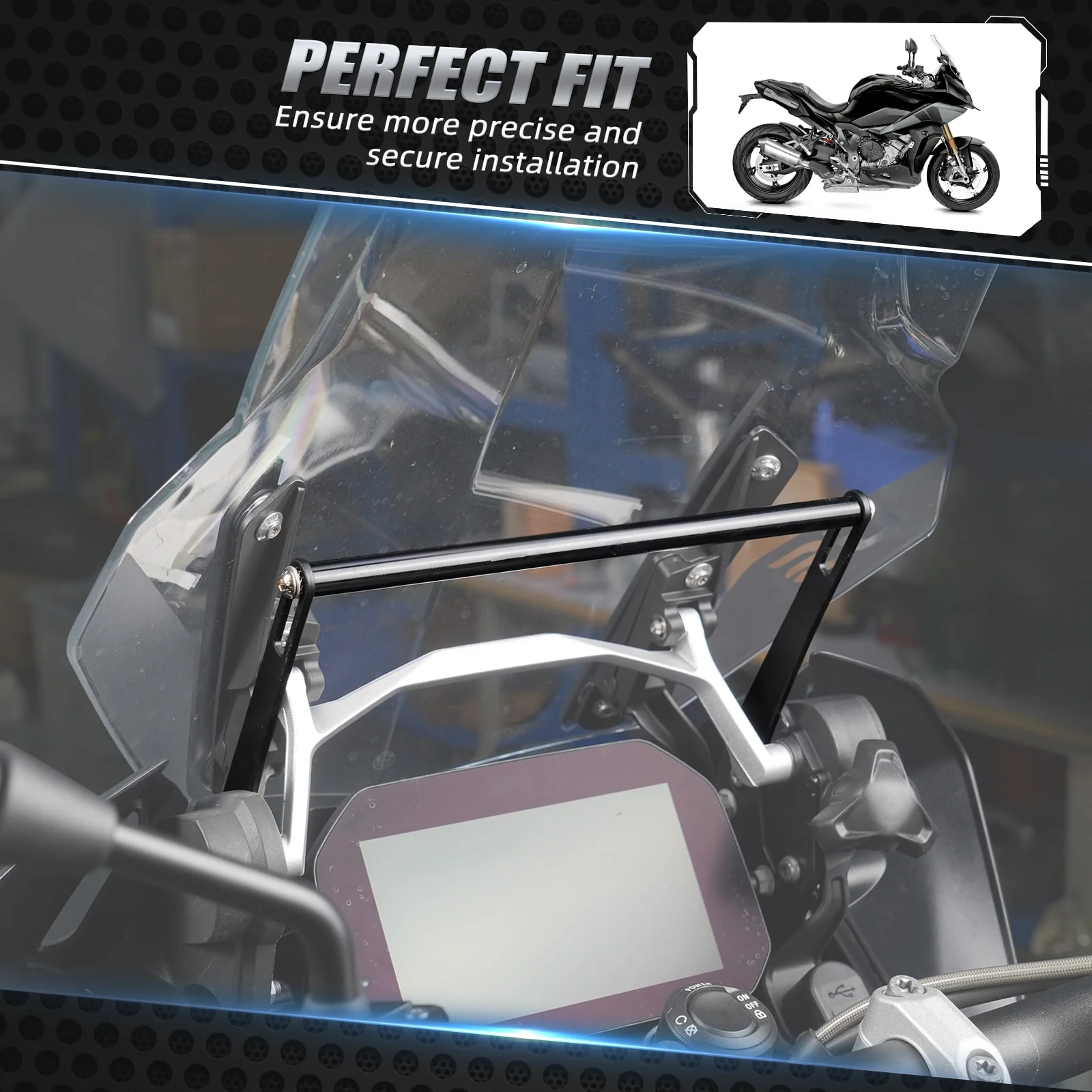 Adjustable Navigation Bracket For BMW R1200GS /R1200GS Adv 2013-2018 R1250GS 2018-2023 R1250GS Adv 18-24 - Image 2