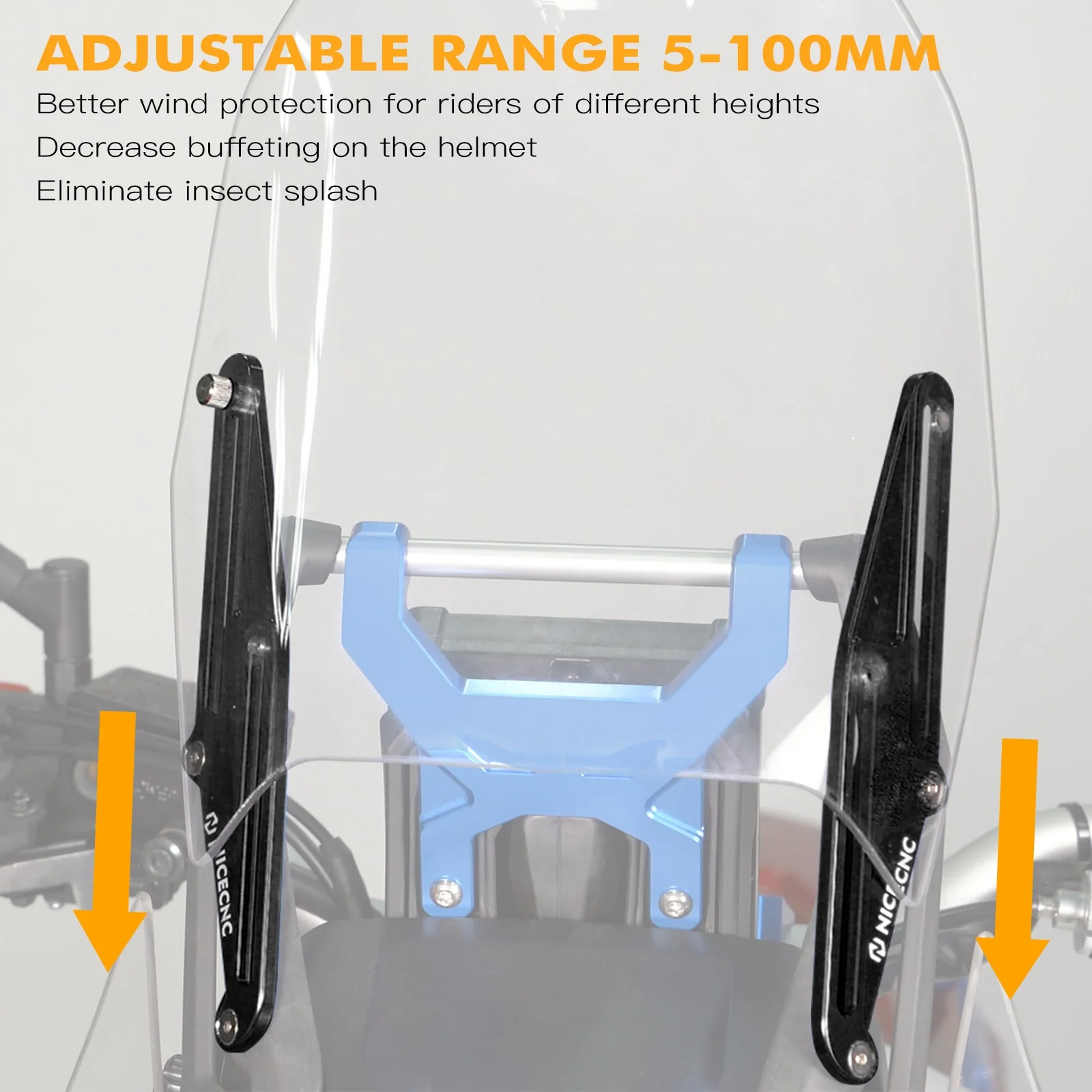 Windscreen Adjusters Windshield Bracket For Yamaha Tenere 700 /XTZ700 2019-2024 - Image 4