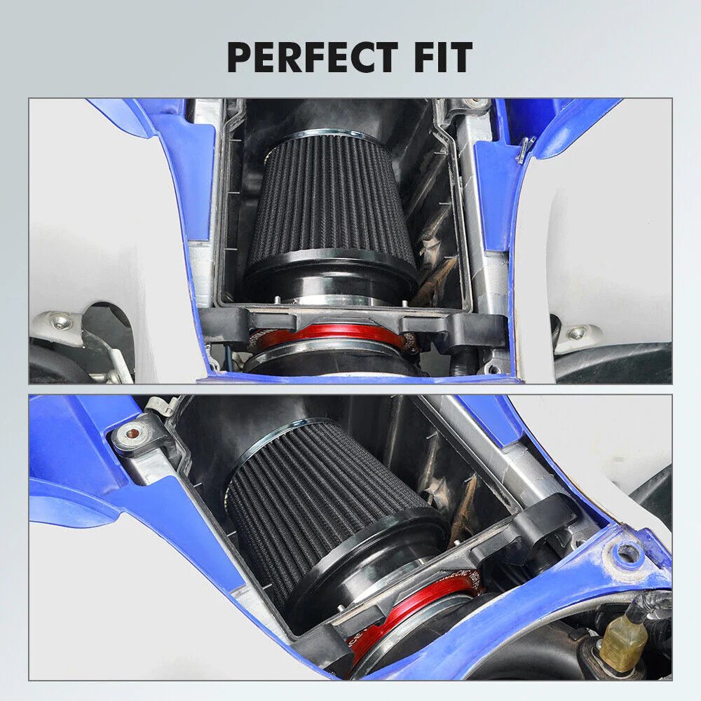 High Flow ATV Air Filter Intake w/ Adapter Kit For Yamaha YFZ450R 2009-2024 - Image 3