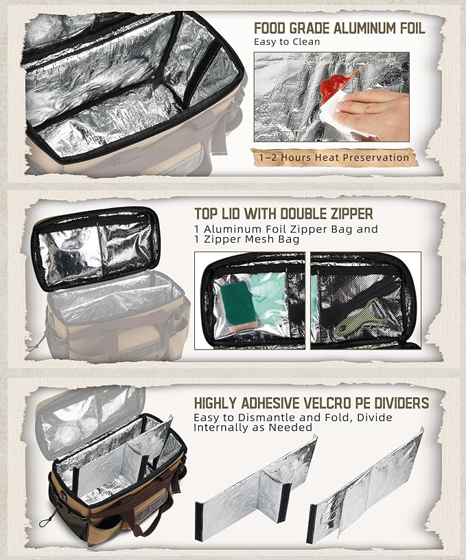 ARCFOX Large Grill Caddy with Lid, 30L BBQ Caddy with Paper Towel Holder for Outdoor Grill, Tailgate Essentials for Camping, Picnic and RV - Image 7