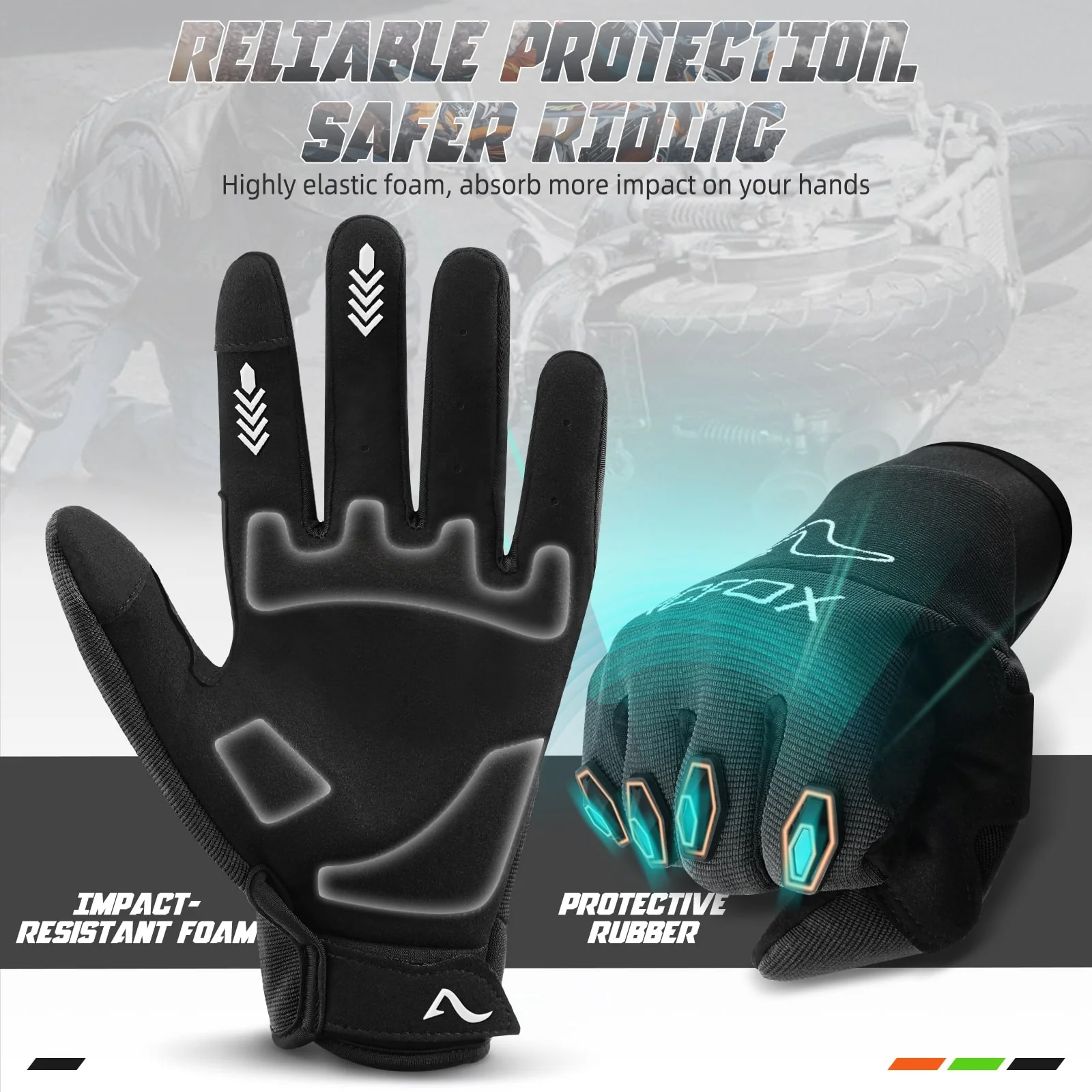 ARCFOX Dirt Bike Gloves for ATV UTV MTB Motocross Motorcycle Off-Road Riding Touch Screen Breathable Sweat-absorbing Fabric - Image 10