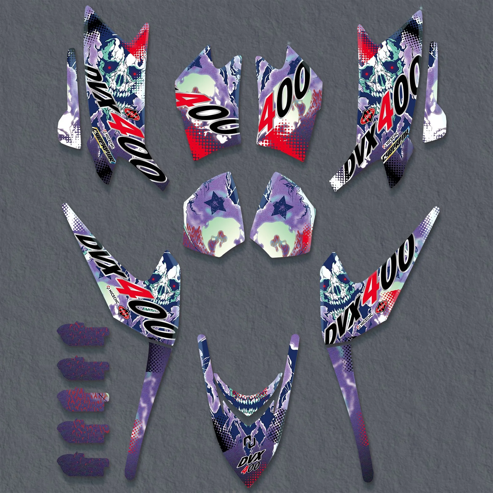 ATV Decals Full Graphics Stickers Kit For ARCTIC CAT DVX400 2004-2008 - Image 3