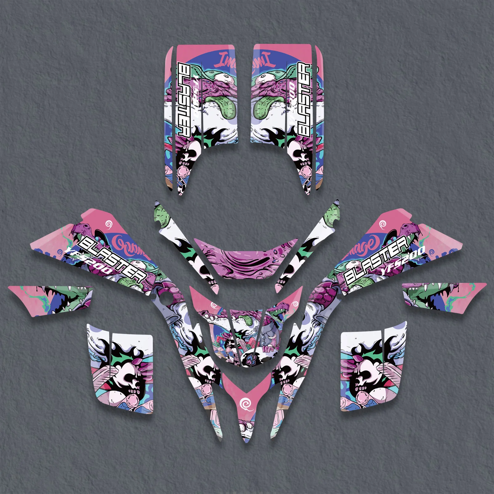ATV Decals Full Graphics Stickers Kit For YAMAHA BLASTER 200 YFS200 1988-2006