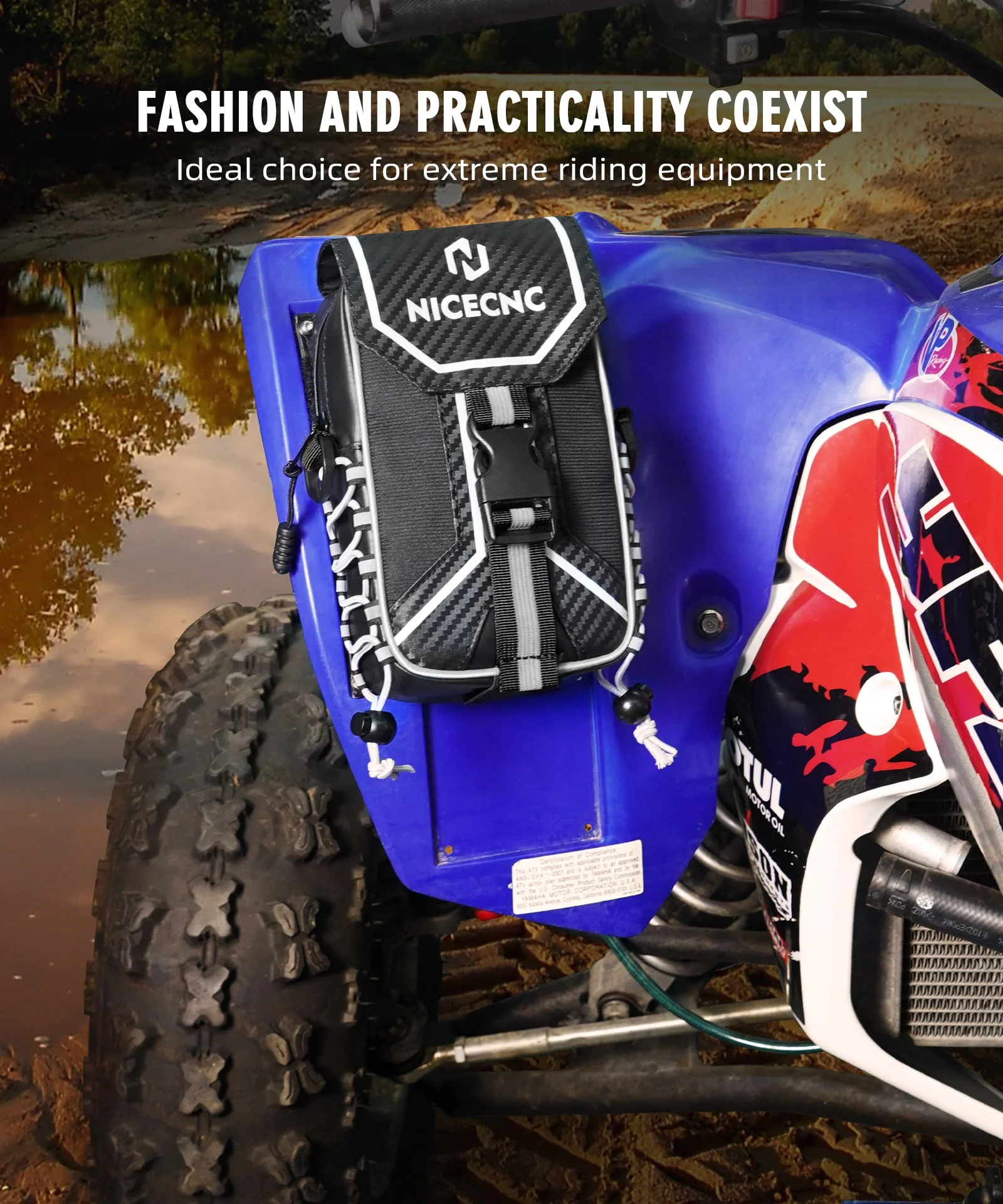 ATV Fender Storage Bag For Yamaha YFZ450R YFZ450X - Image 13