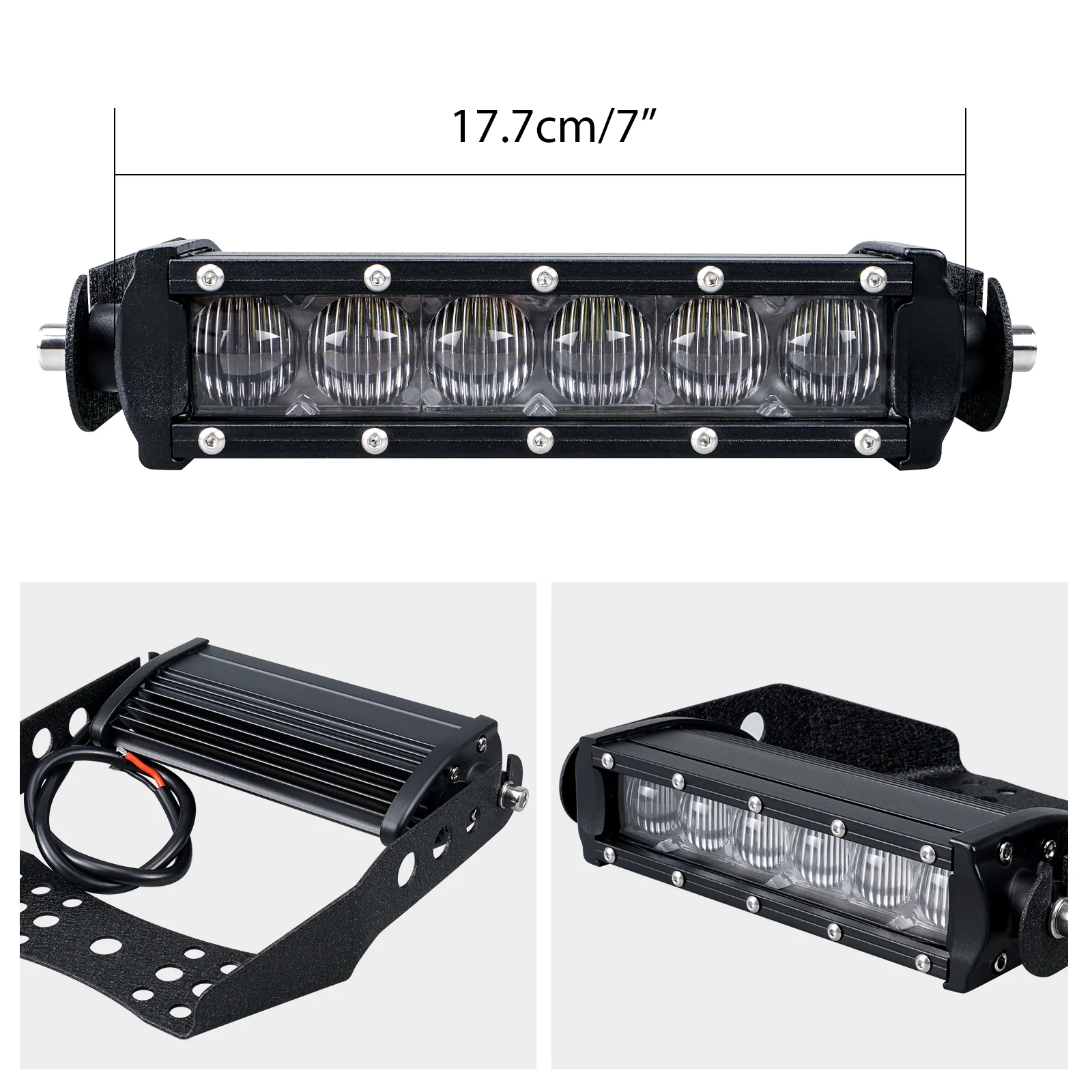 ATV 60W LED Headlight Work Light w/Bracket For Yamaha YFZ450R Raptor 700 Honda TRX450R - Image 3
