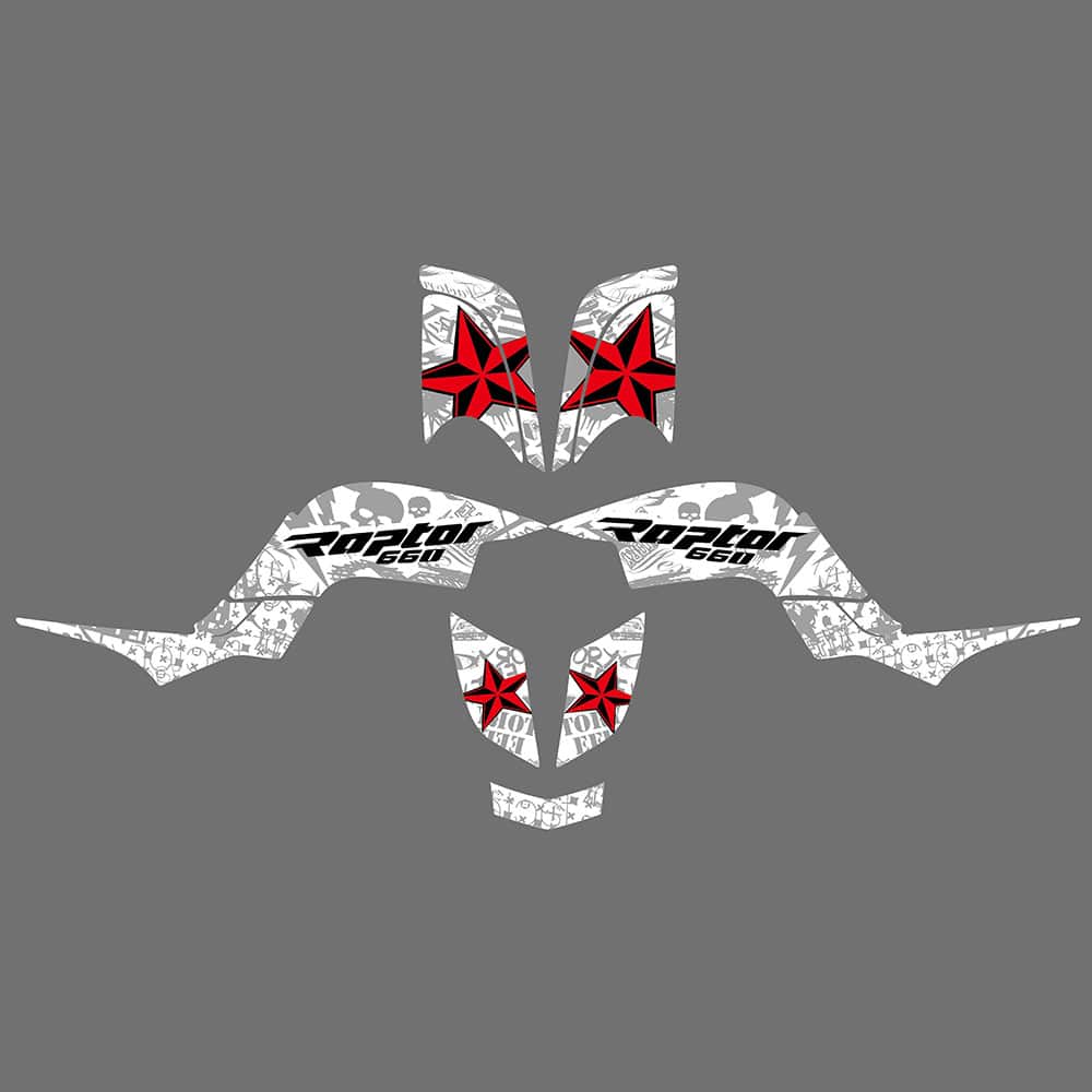 ATV Full Fairing Decal Sticker Graphics Background Kits For Yamaha RAPTOR 660 2001-2005 - Image 3
