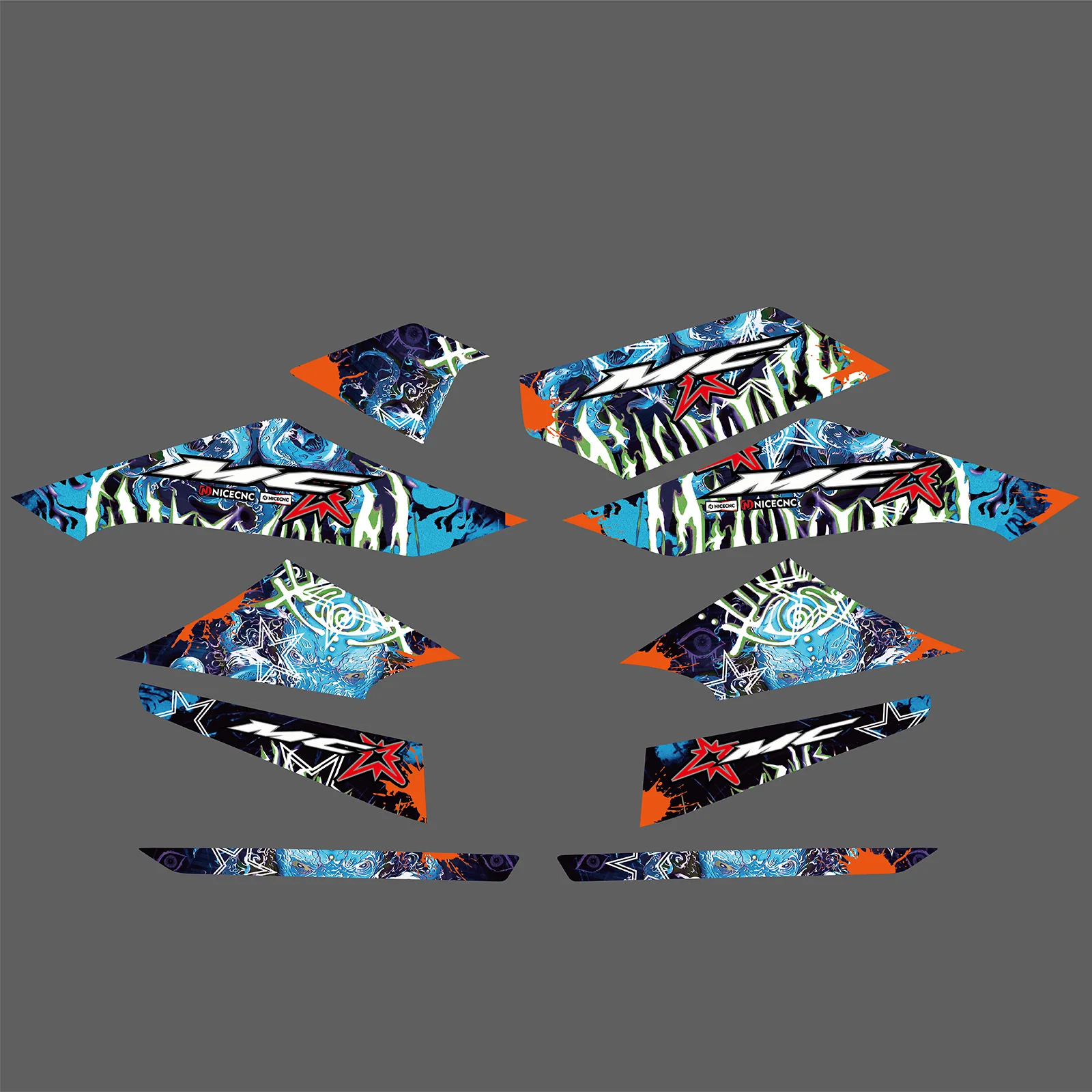 ATV Full Graphics Decals Stickers Kit For BODE MC-258 All Years - Image 2