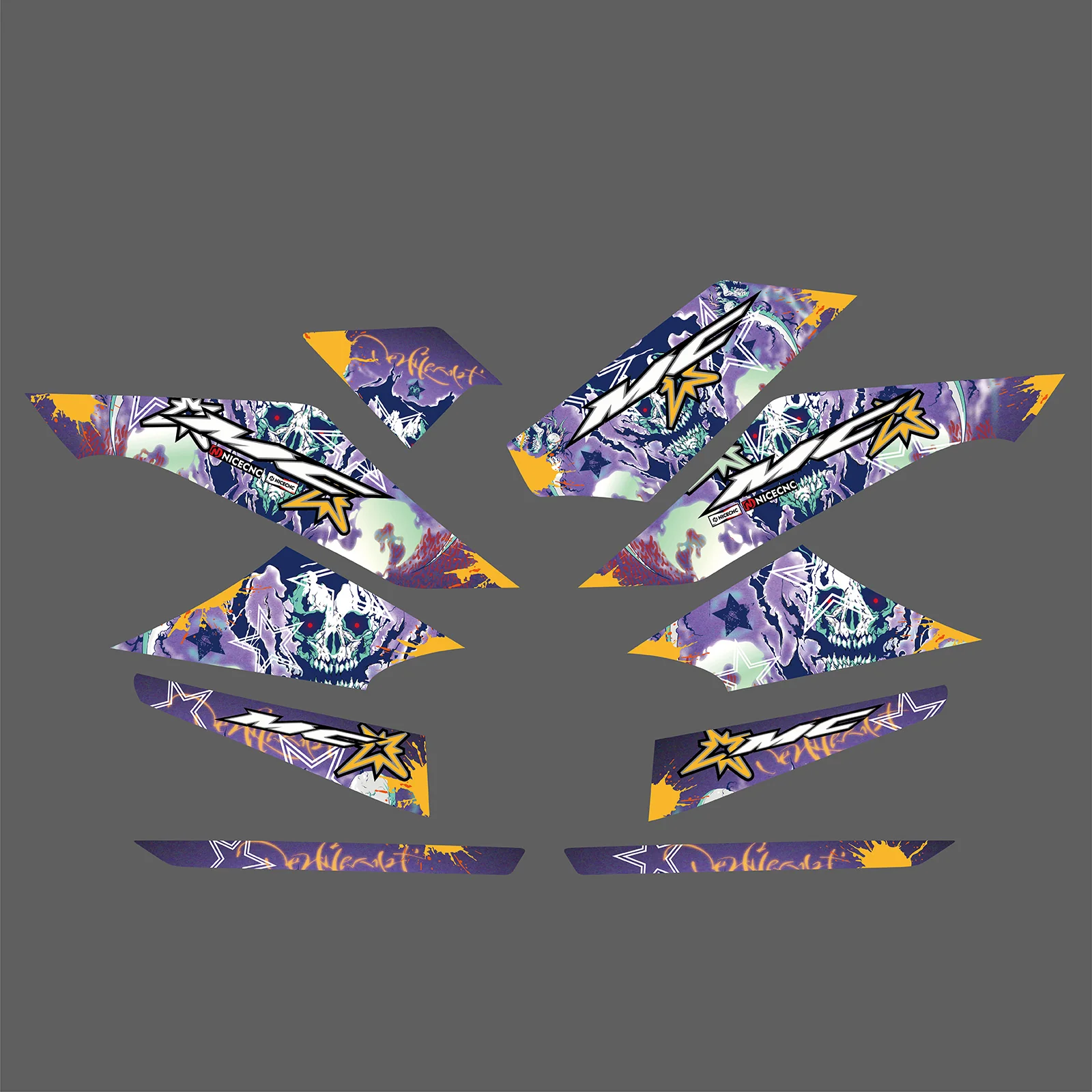 ATV Full Graphics Decals Stickers Kit For BODE MC-258 All Years - Image 3