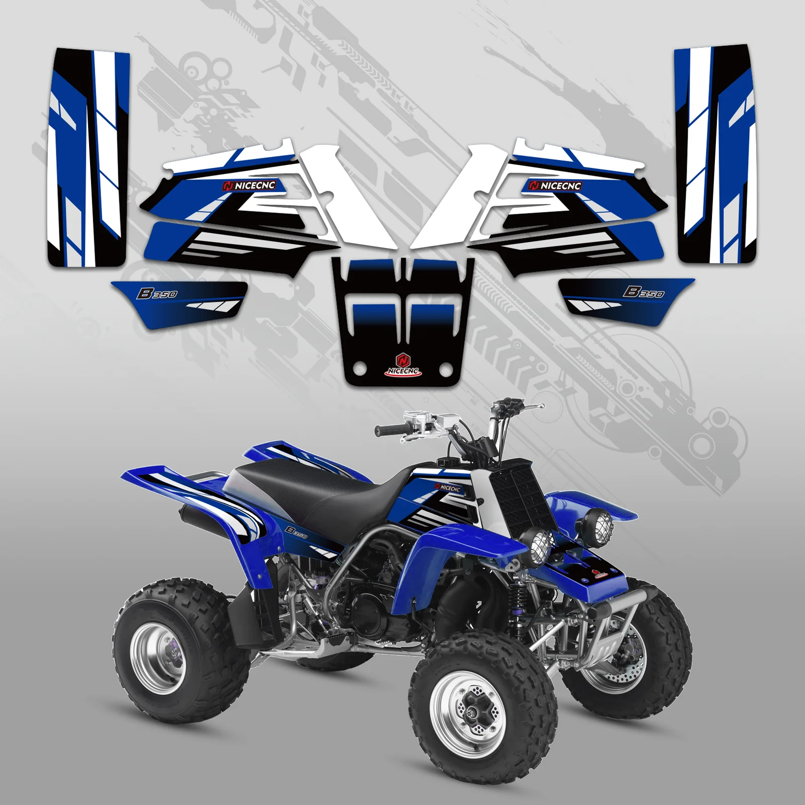 ATV Full Graphics Decals Stickers Kit For YAMAHA BANSHEE 350 1987-2006 - Image 3