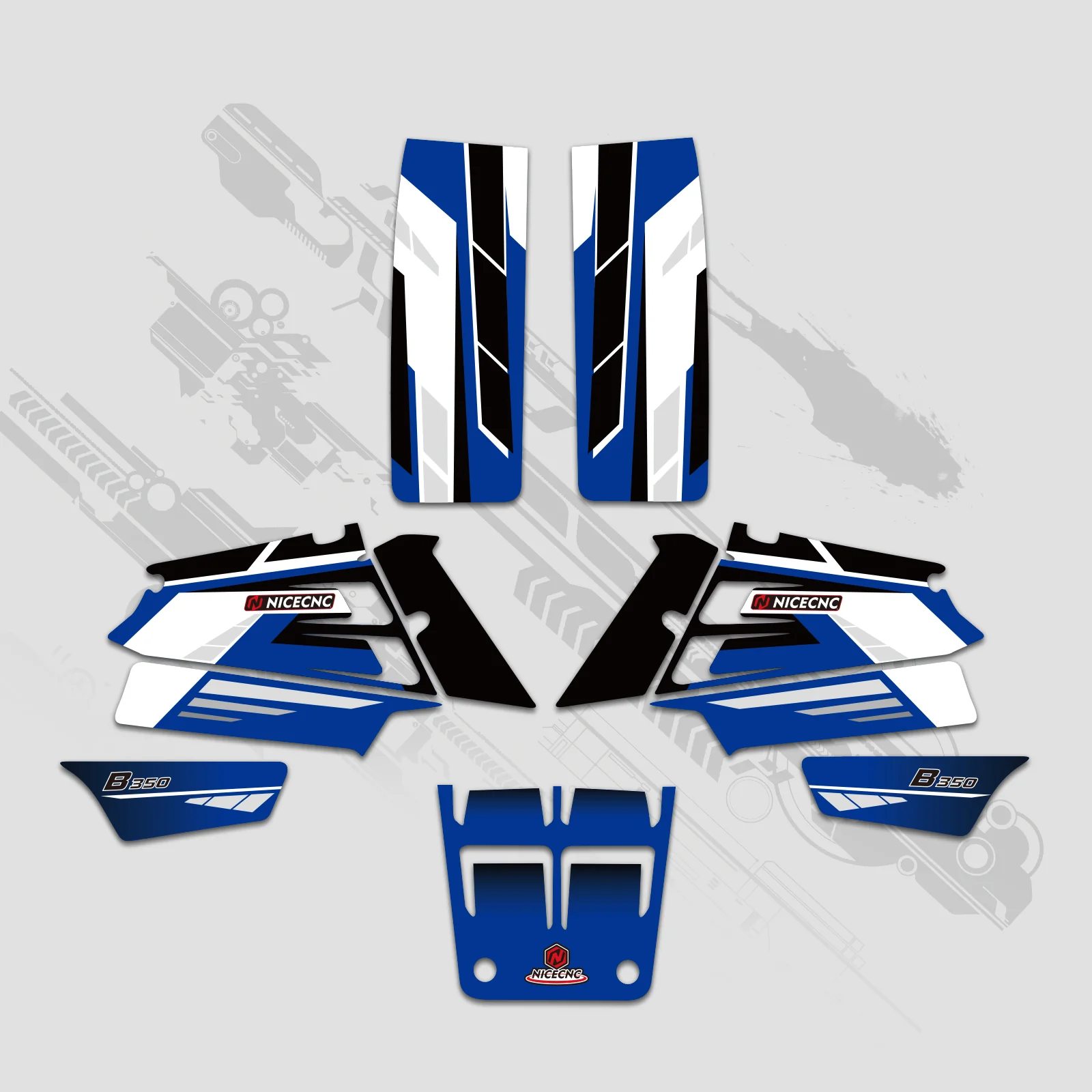 ATV Full Graphics Decals Stickers Kit For YAMAHA BANSHEE 350 1987-2006 - Image 4