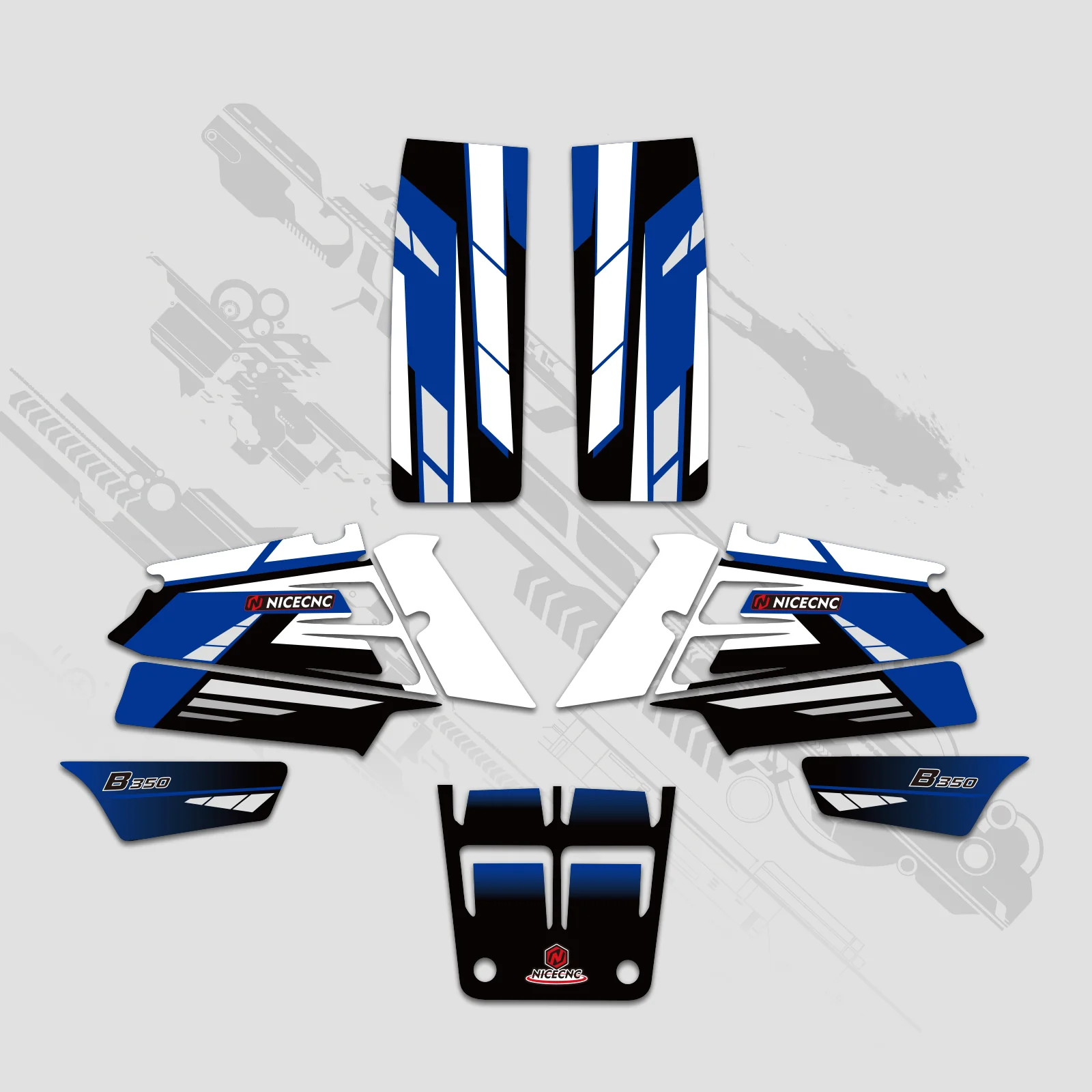ATV Full Graphics Decals Stickers Kit For YAMAHA BANSHEE 350 1987-2006 - Image 6