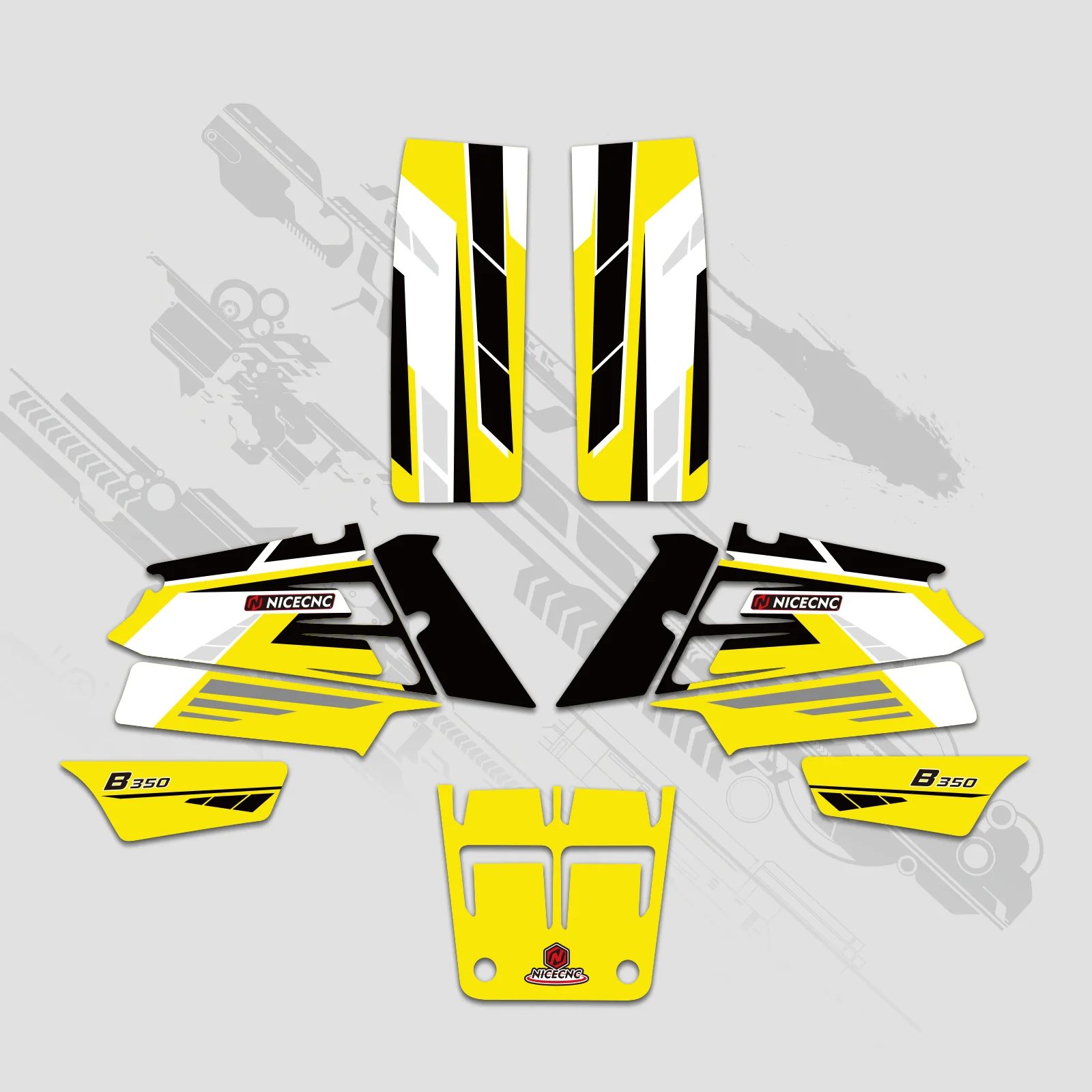 ATV Full Graphics Decals Stickers Kit For YAMAHA BANSHEE 350 1987-2006 - Image 2