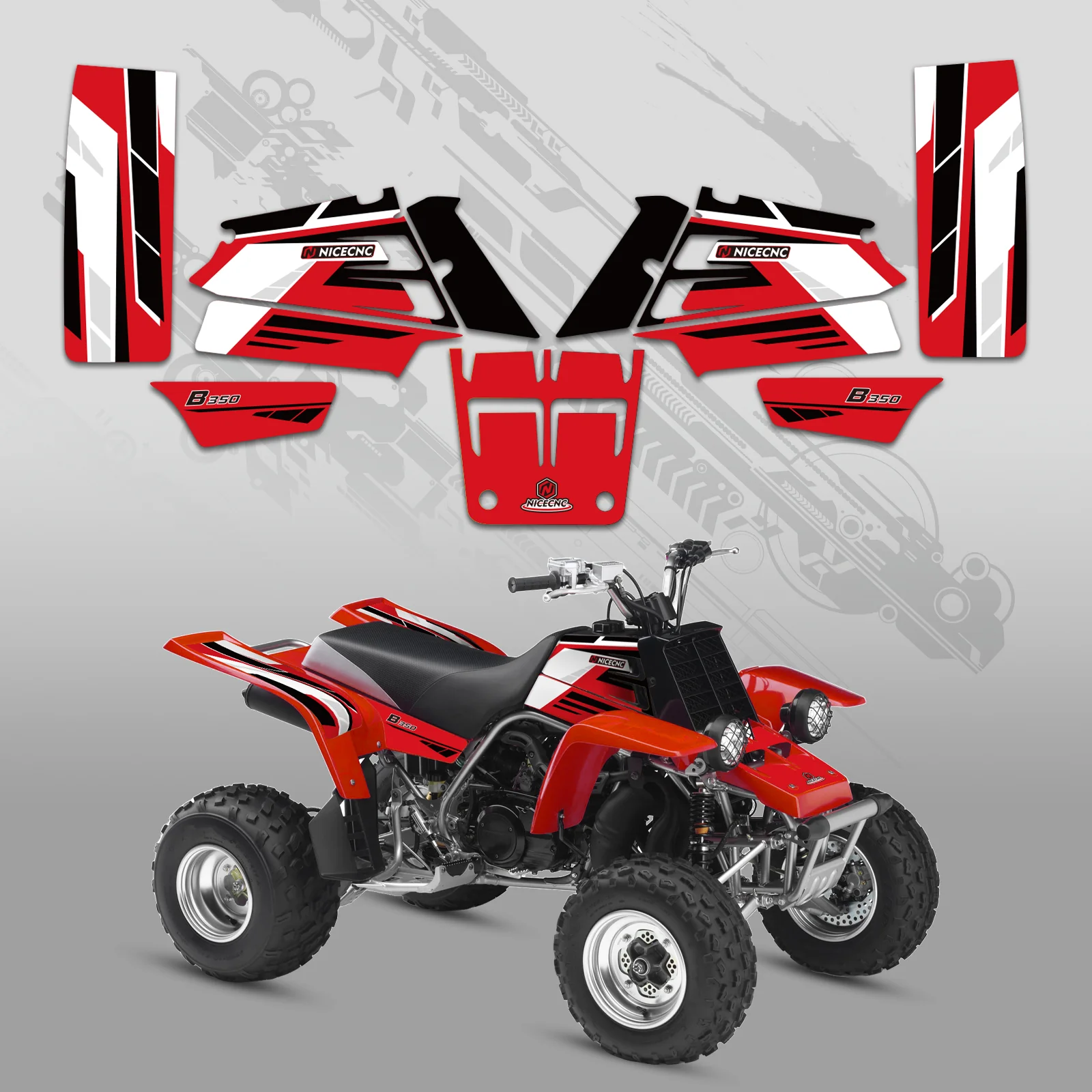 ATV Full Graphics Decals Stickers Kit For YAMAHA BANSHEE 350 1987-2006 - Image 3