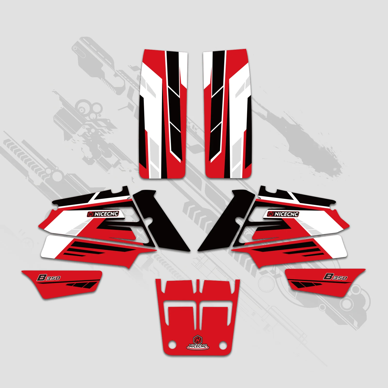 ATV Full Graphics Decals Stickers Kit For YAMAHA BANSHEE 350 1987-2006 - Image 4