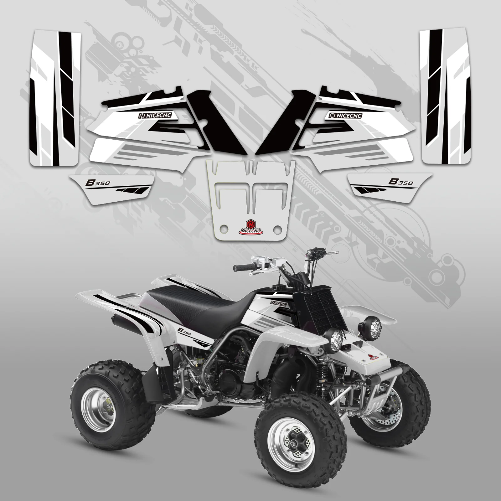 ATV Full Graphics Decals Stickers Kit For YAMAHA BANSHEE 350 1987-2006 - Image 5