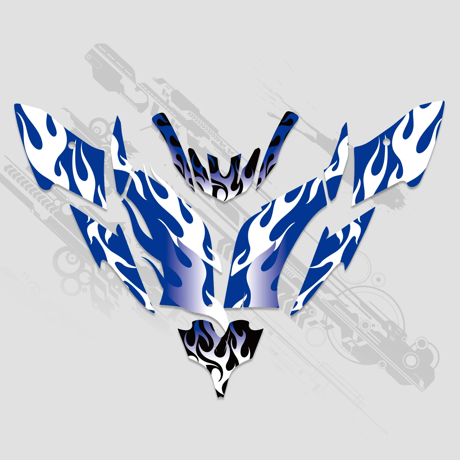 ATV Full Graphics Decals Stickers Kit For YAMAHA Raptor 250 2008-Present - Image 4