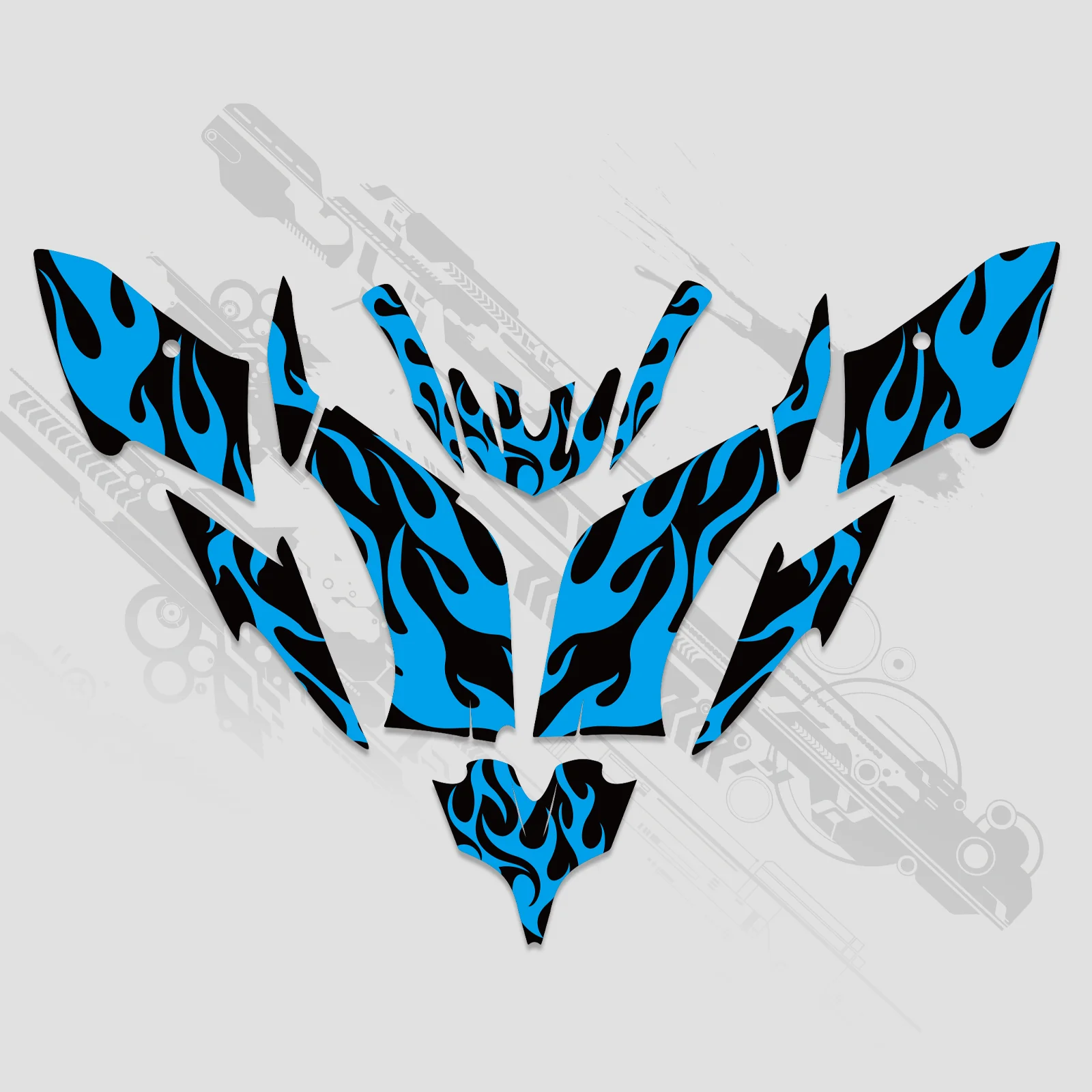 ATV Full Graphics Decals Stickers Kit For YAMAHA Raptor 250 2008-Present - Image 6
